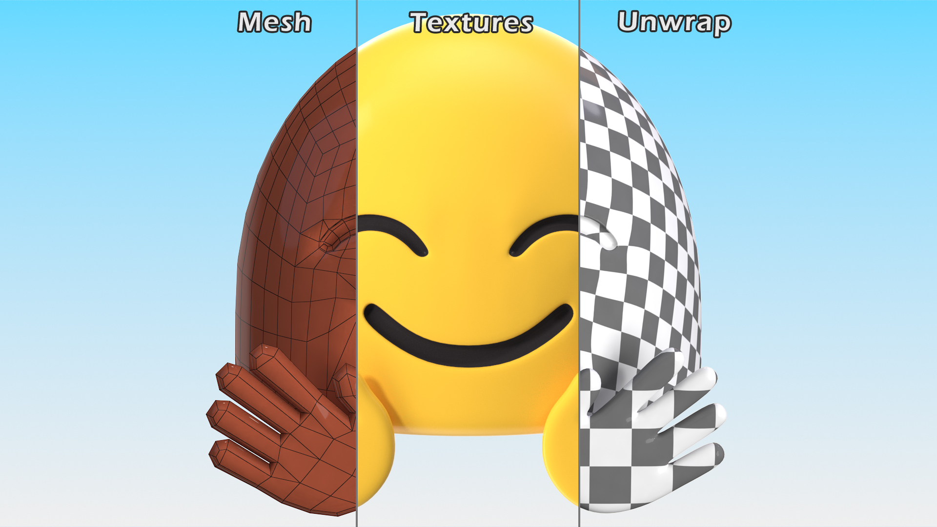 3D Hugging Face Android Emoji