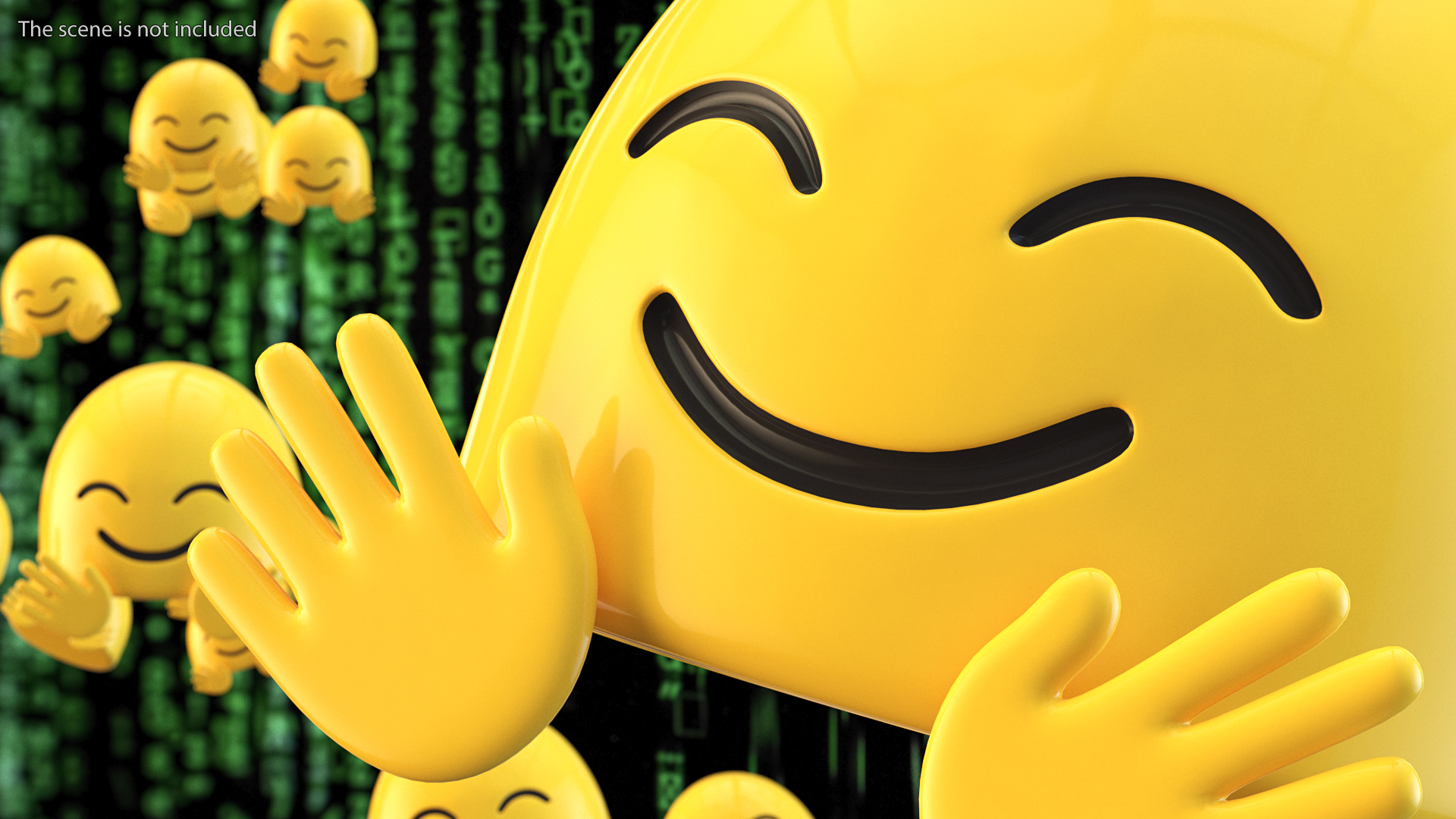 3D Hugging Face Android Emoji