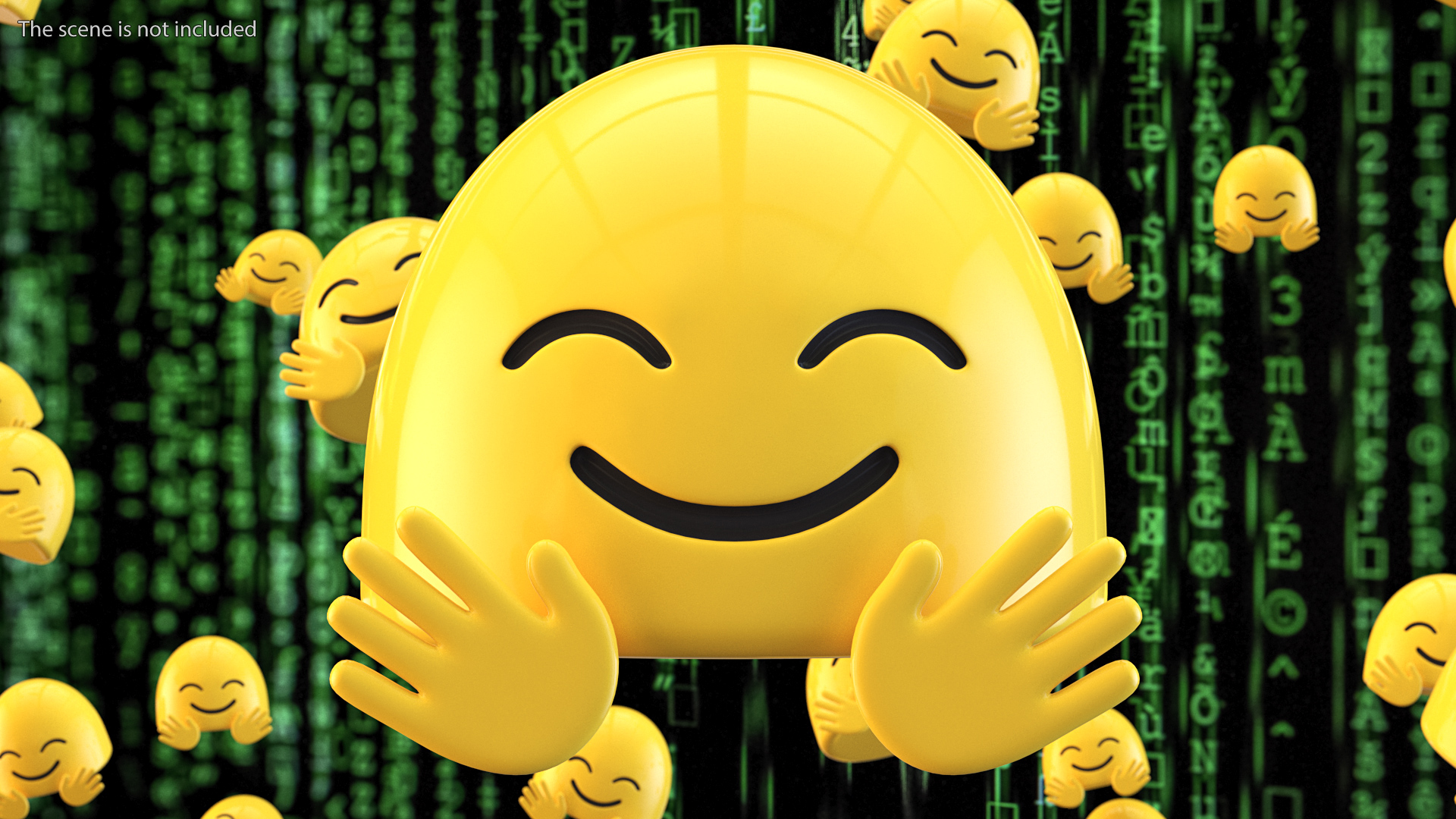 3D Hugging Face Android Emoji