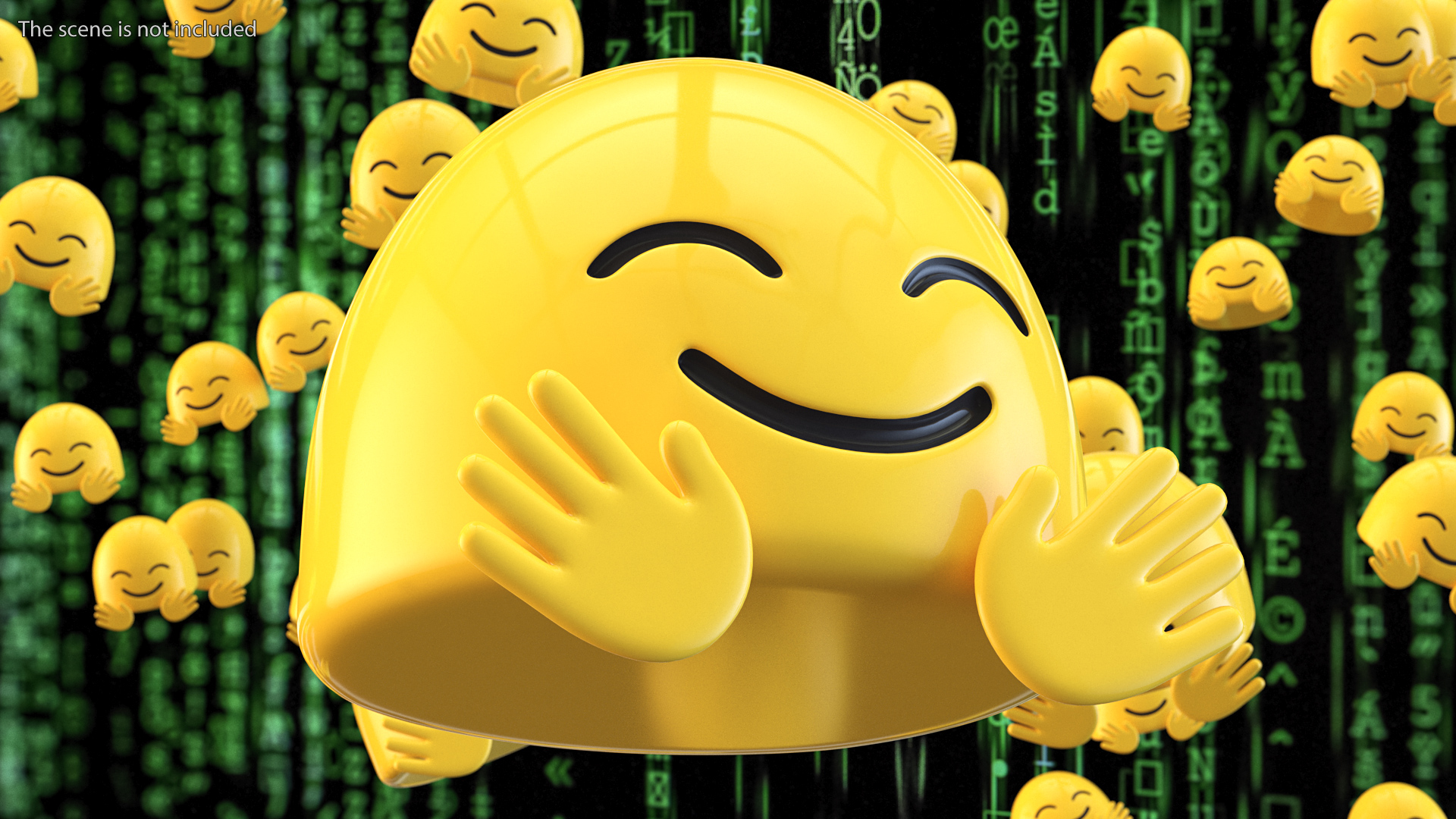 3D Hugging Face Android Emoji