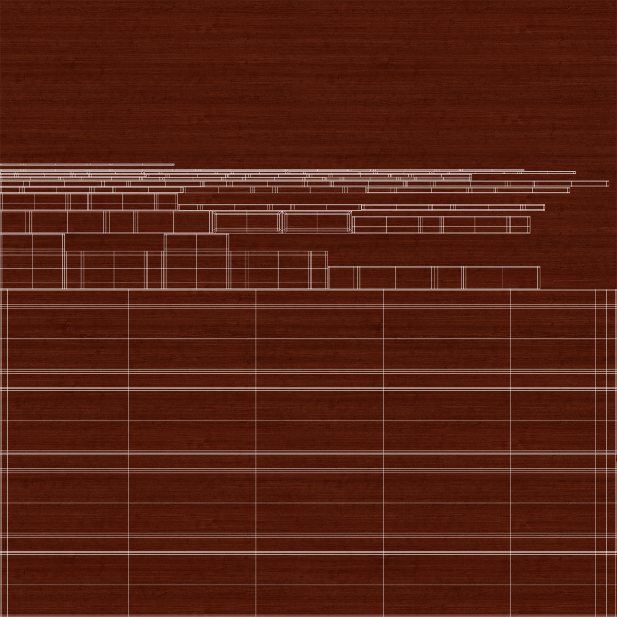 Upright Piano with Bench 3D model