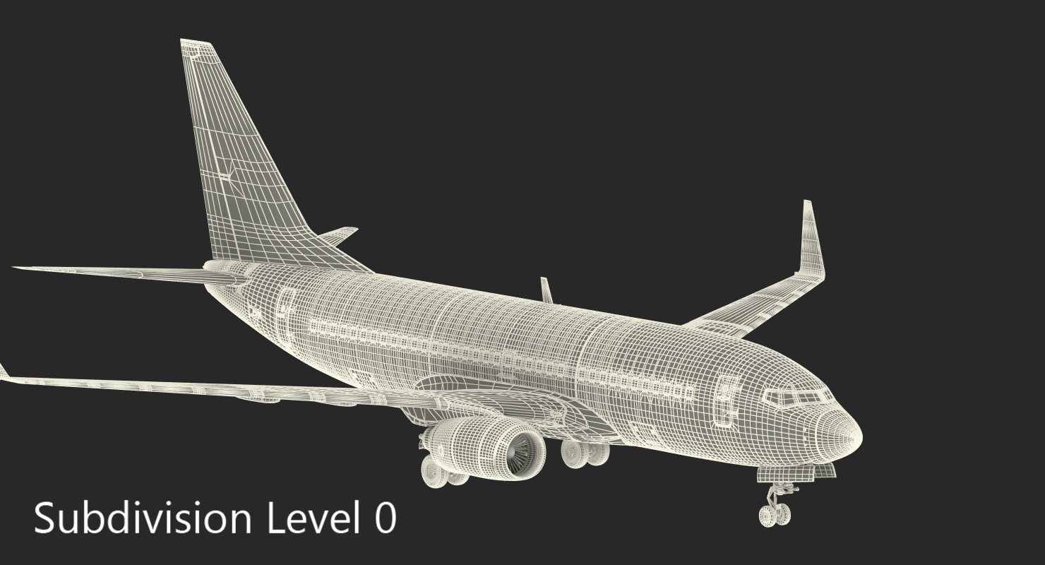 Boeing 737 700 United Airlines Rigged 3D