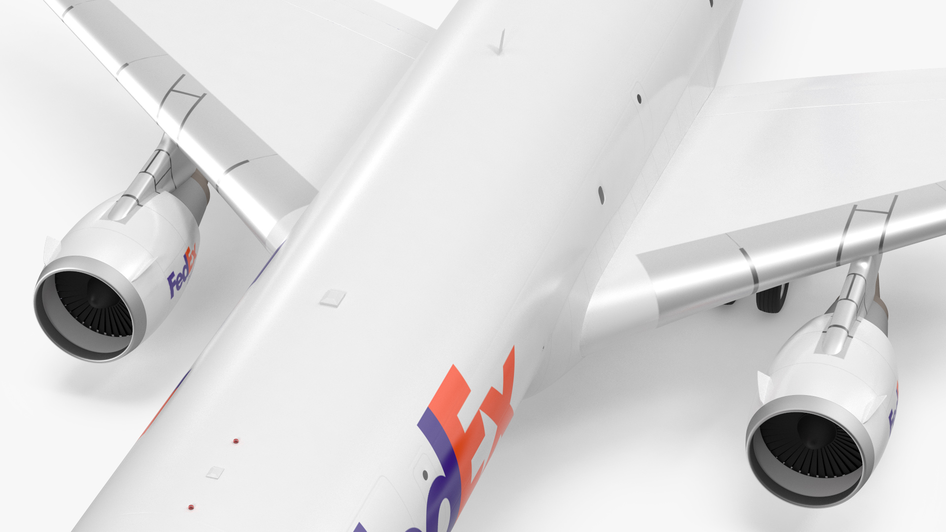 McDonnell Douglas MD11 Tri Jet Airliner FedEx Rigged 3D