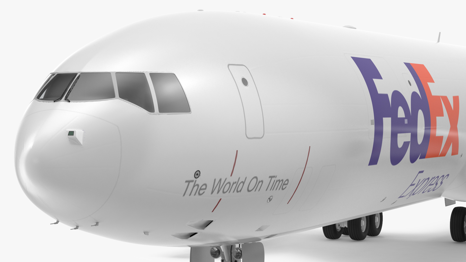 McDonnell Douglas MD11 Tri Jet Airliner FedEx Rigged 3D
