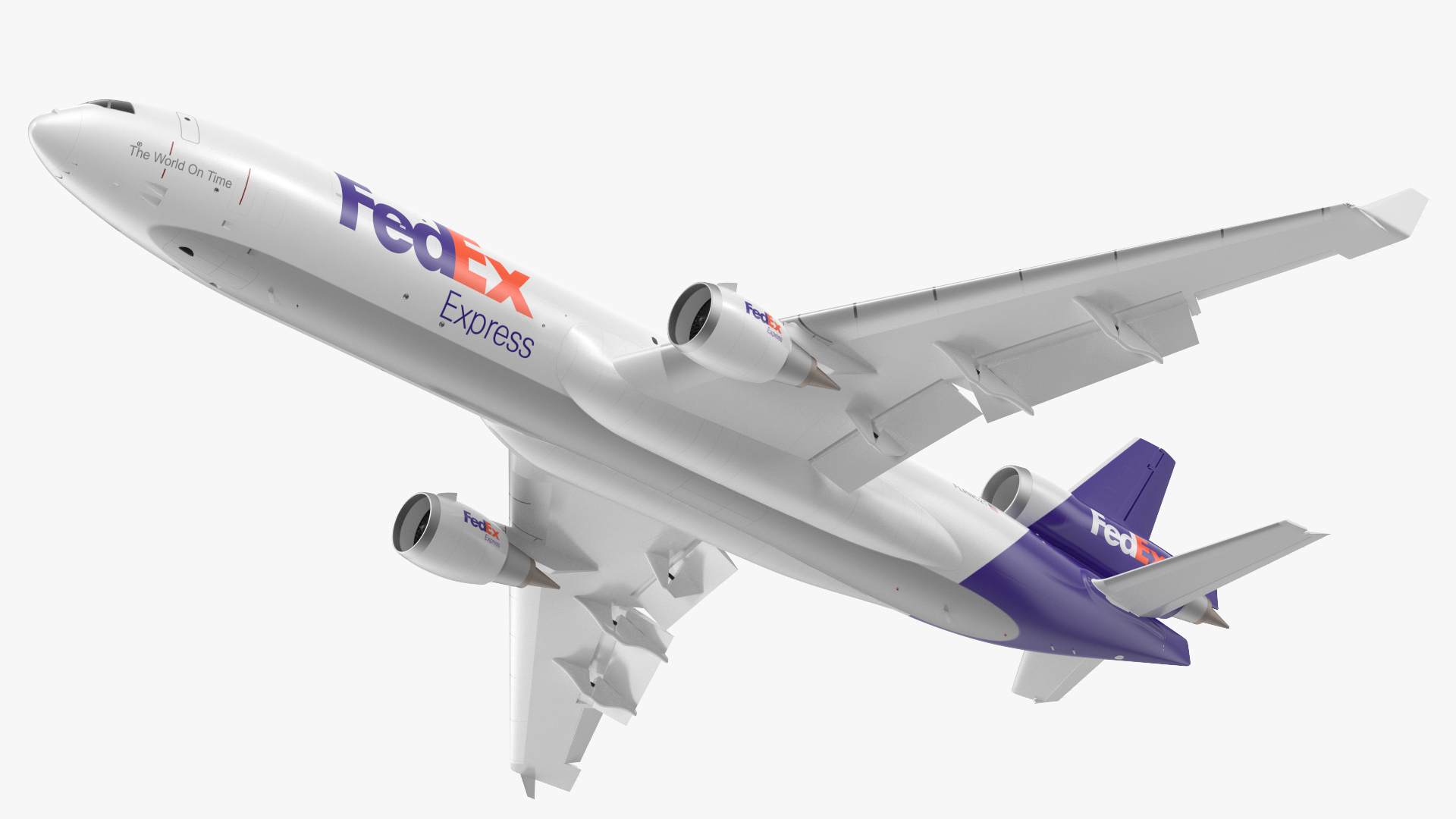 McDonnell Douglas MD11 Tri Jet Airliner FedEx Rigged 3D
