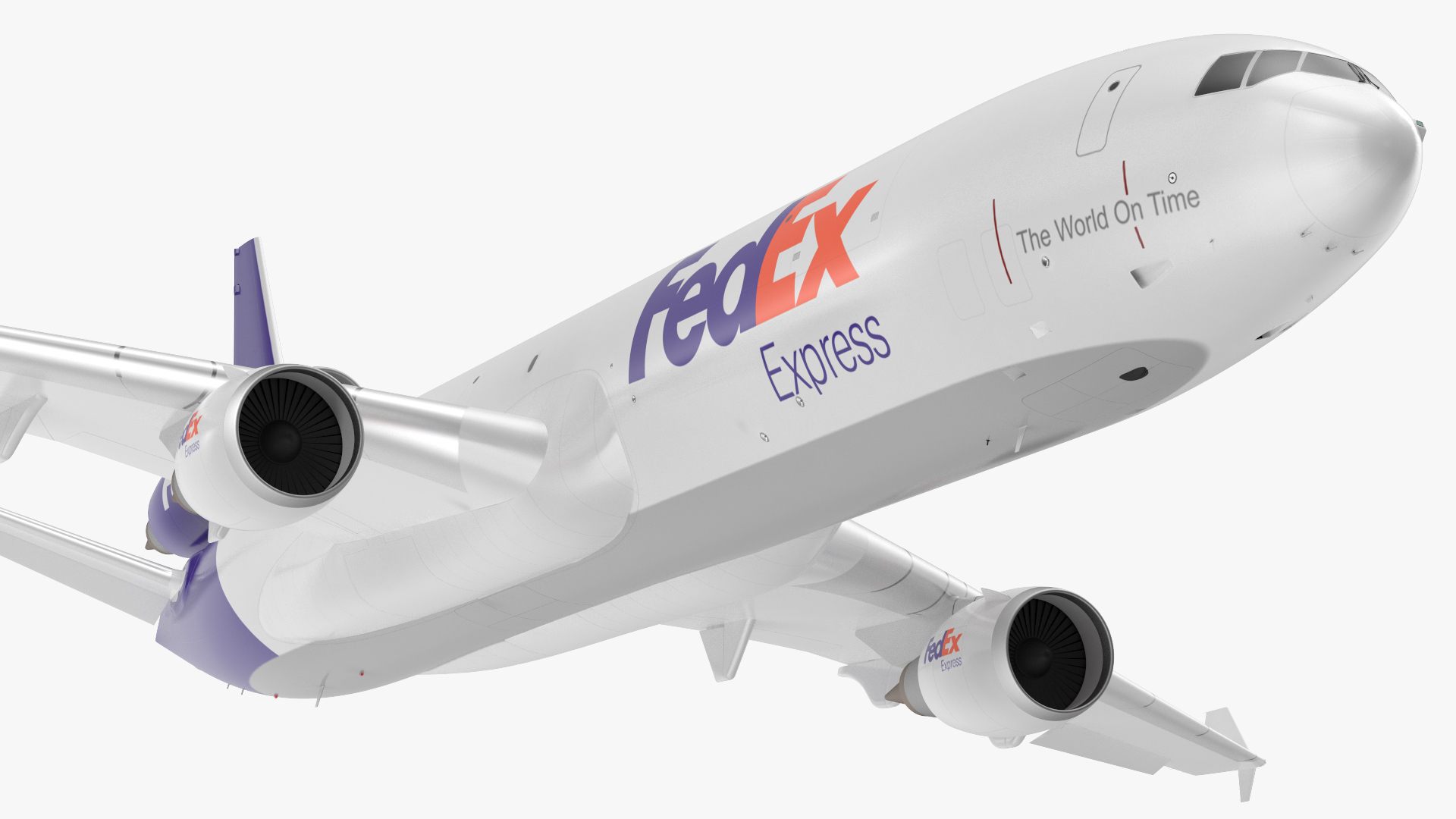 McDonnell Douglas MD11 Tri Jet Airliner FedEx Rigged 3D