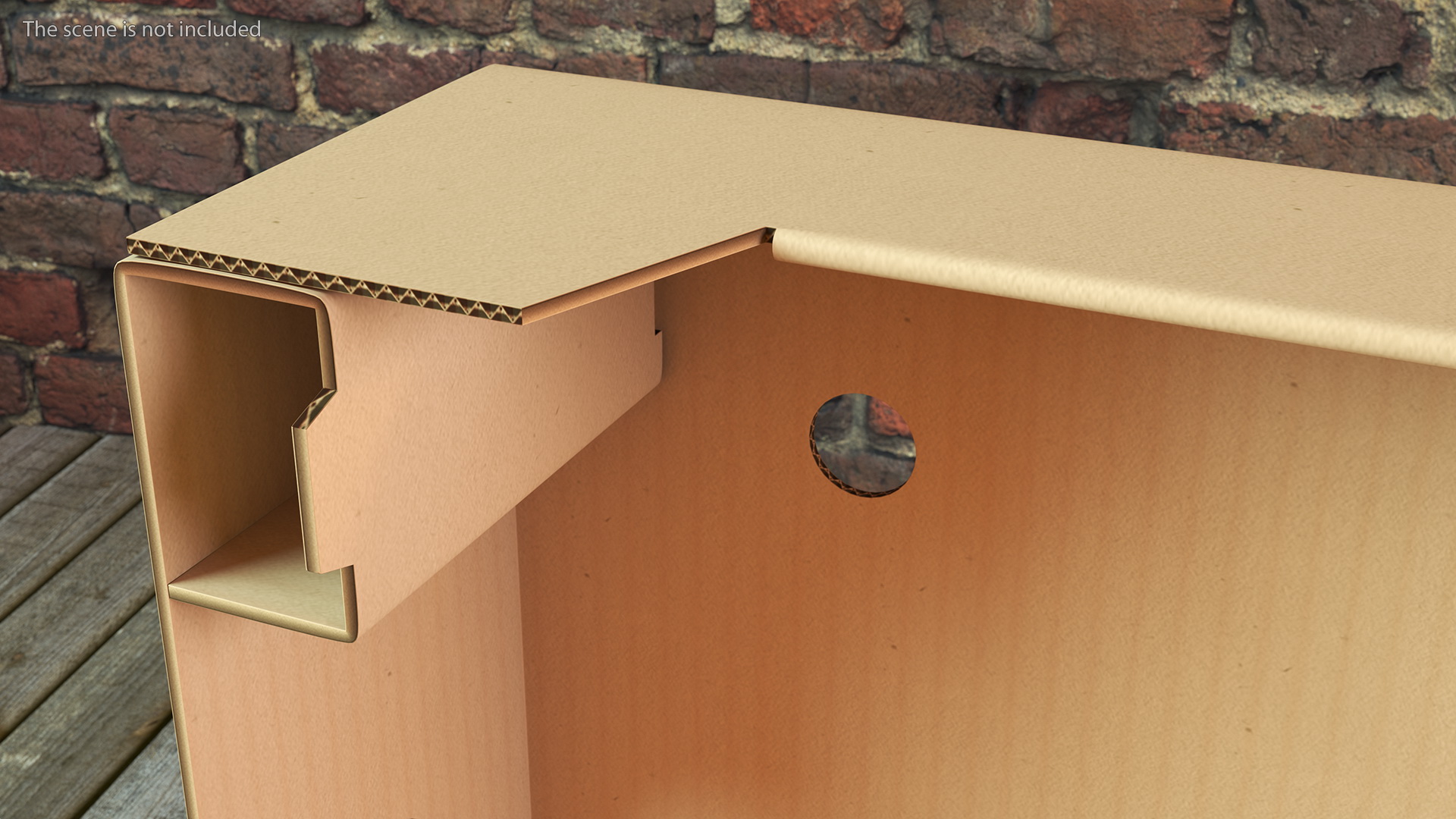 Corrugated Cardboard Tray Box 3D model