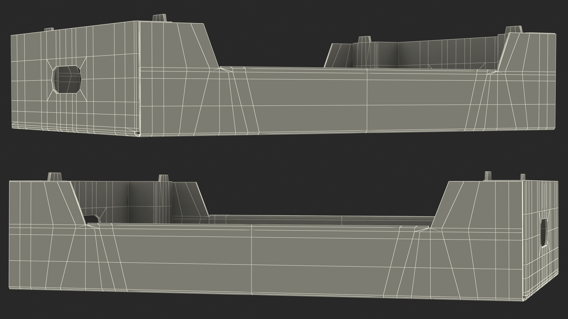 Corrugated Cardboard Tray Box 3D model