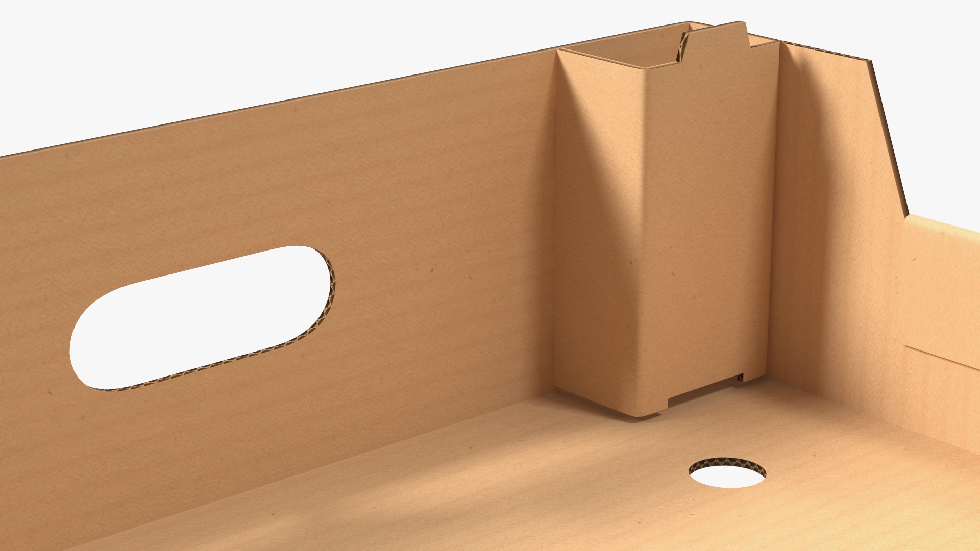 Corrugated Cardboard Tray Box 3D model