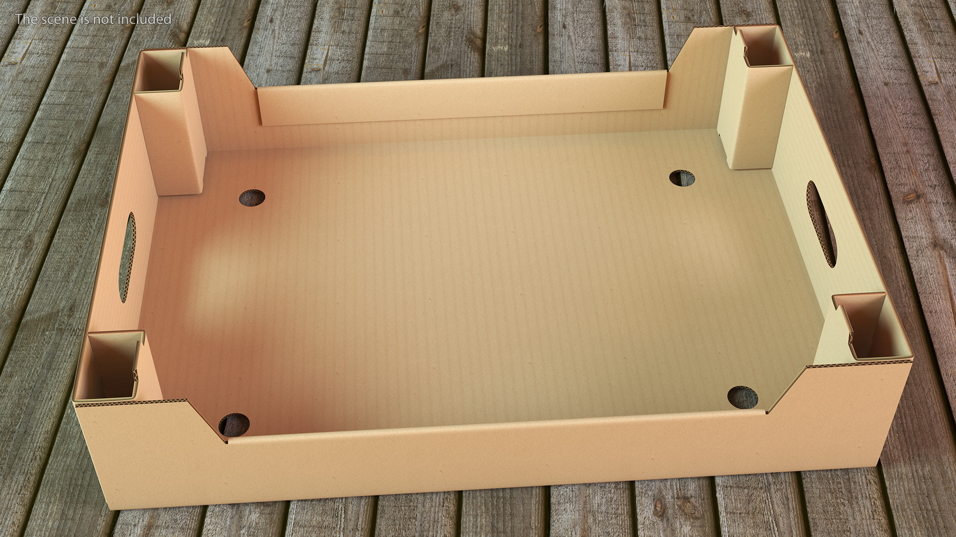 Corrugated Cardboard Tray Box 3D model
