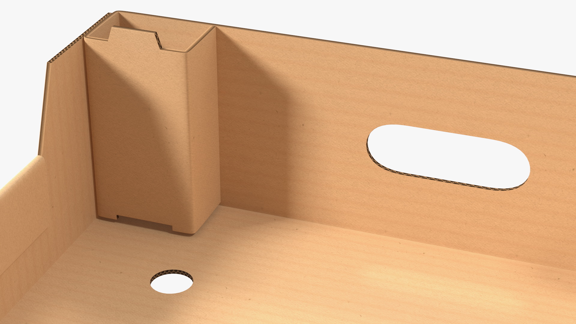Corrugated Cardboard Tray Box 3D model