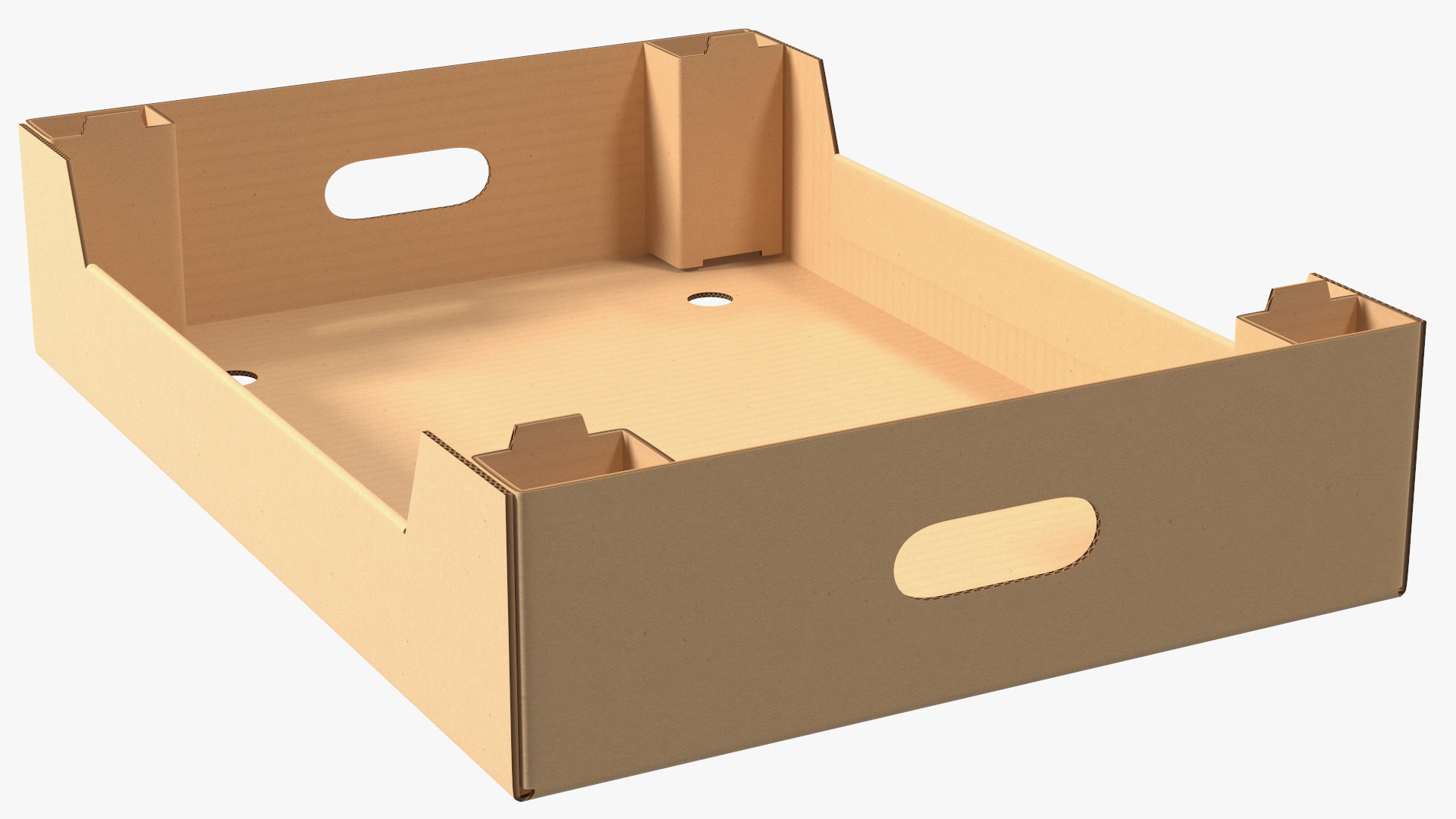 Corrugated Cardboard Tray Box 3D model