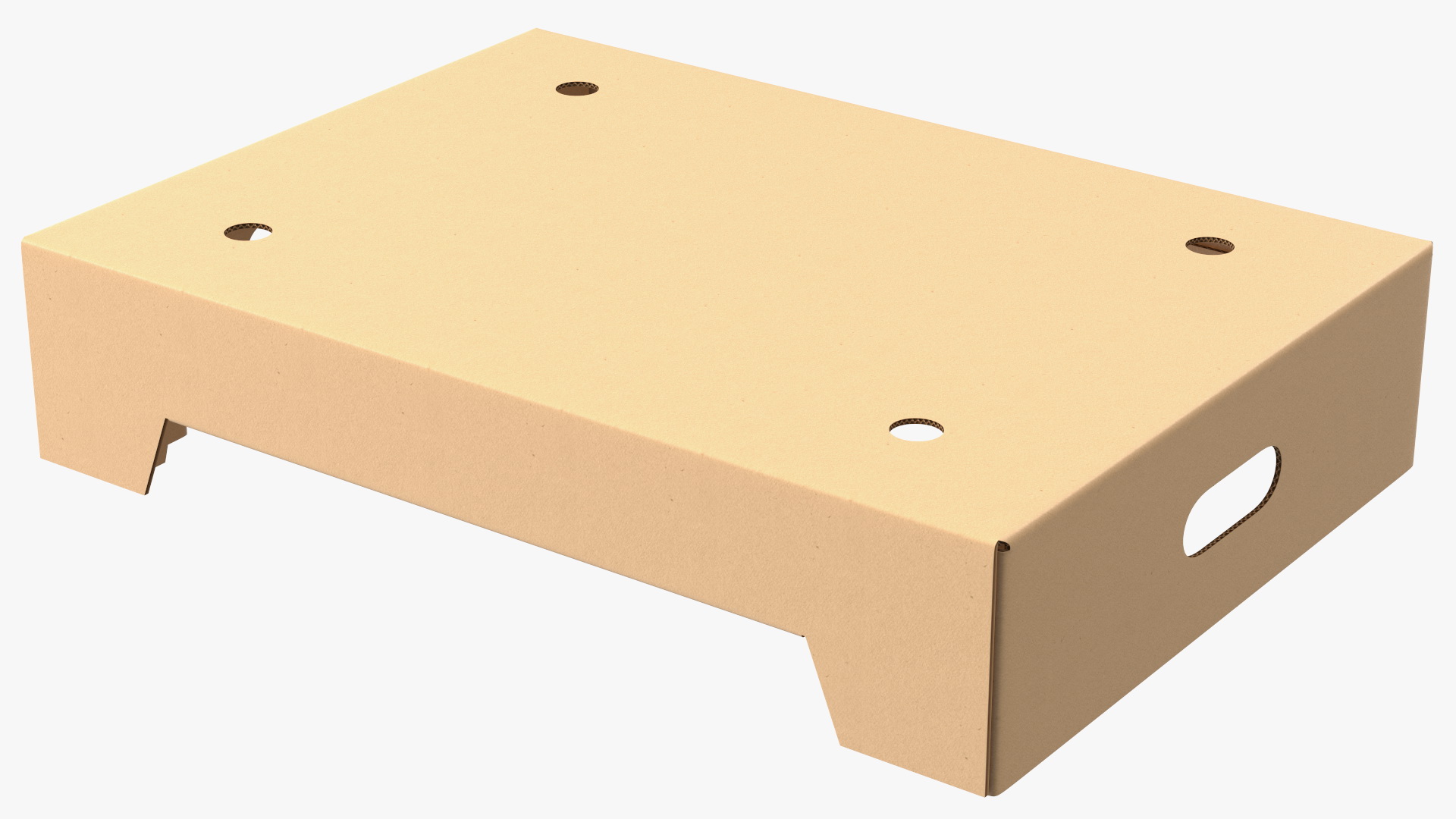 Corrugated Cardboard Tray Box 3D model