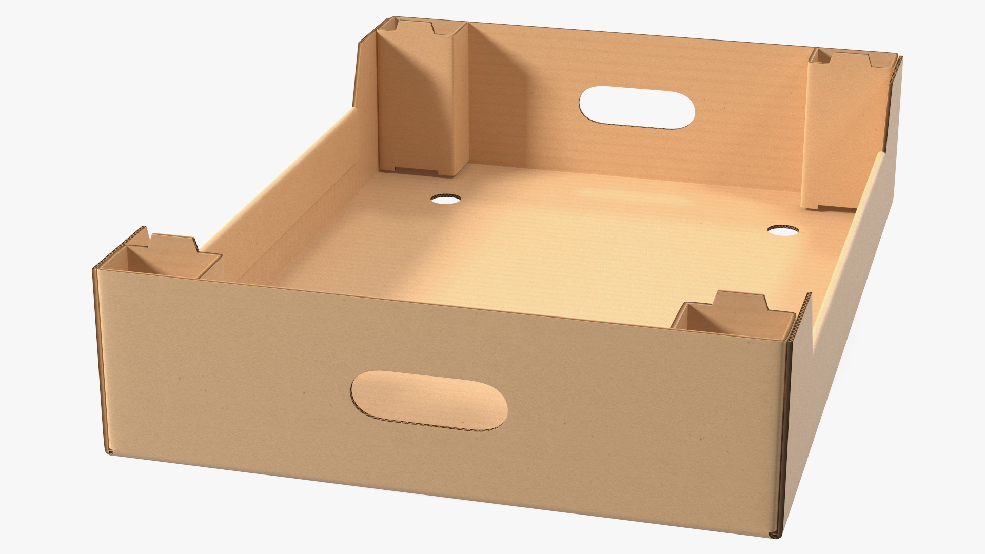 Corrugated Cardboard Tray Box 3D model