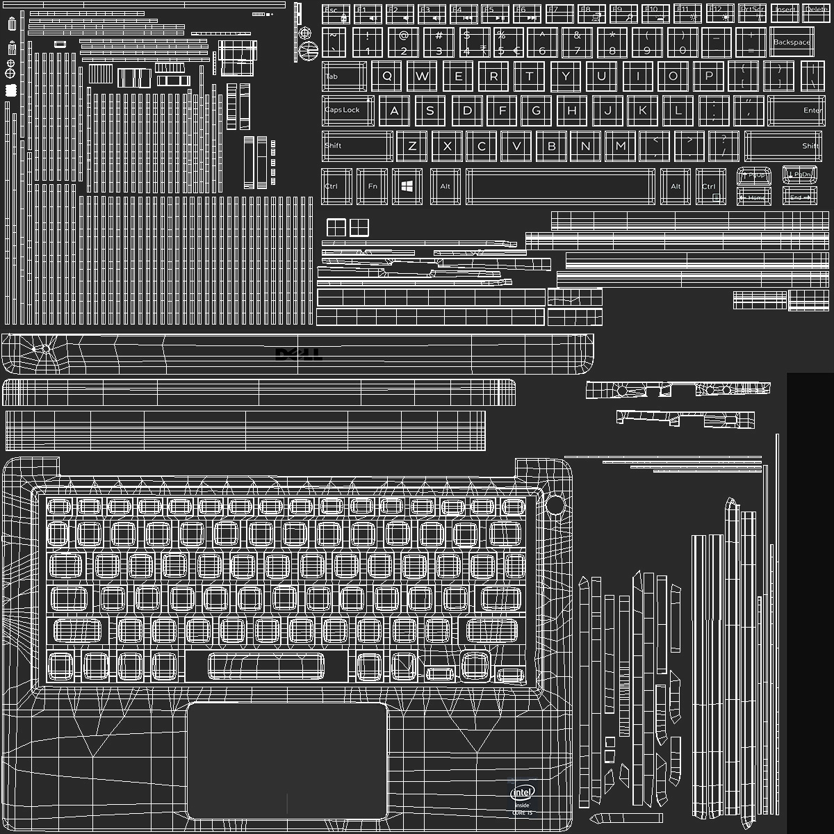 3D Dell Laptop