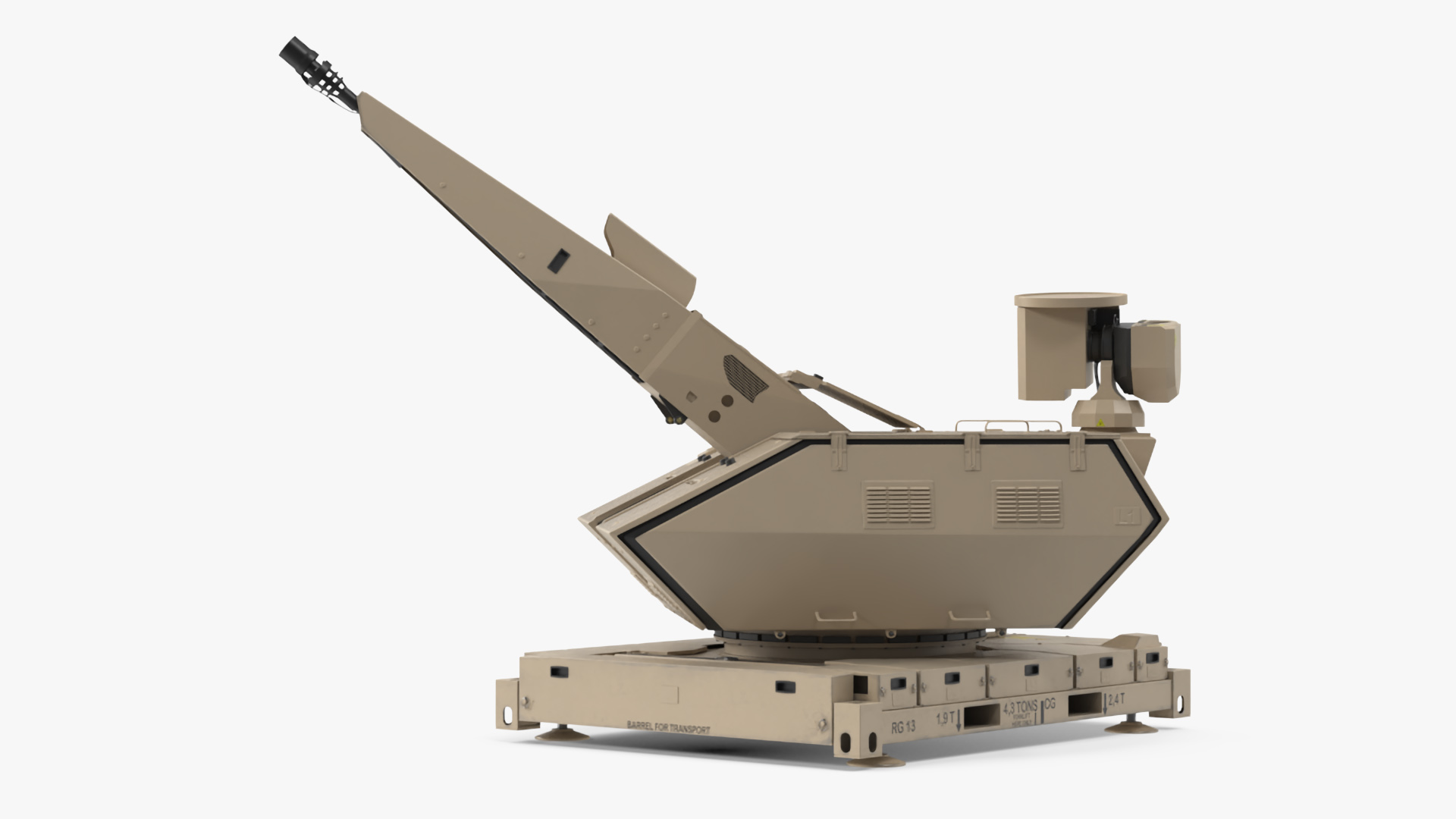 Air Defense System Skynex Sand Color Rigged for Maya 3D