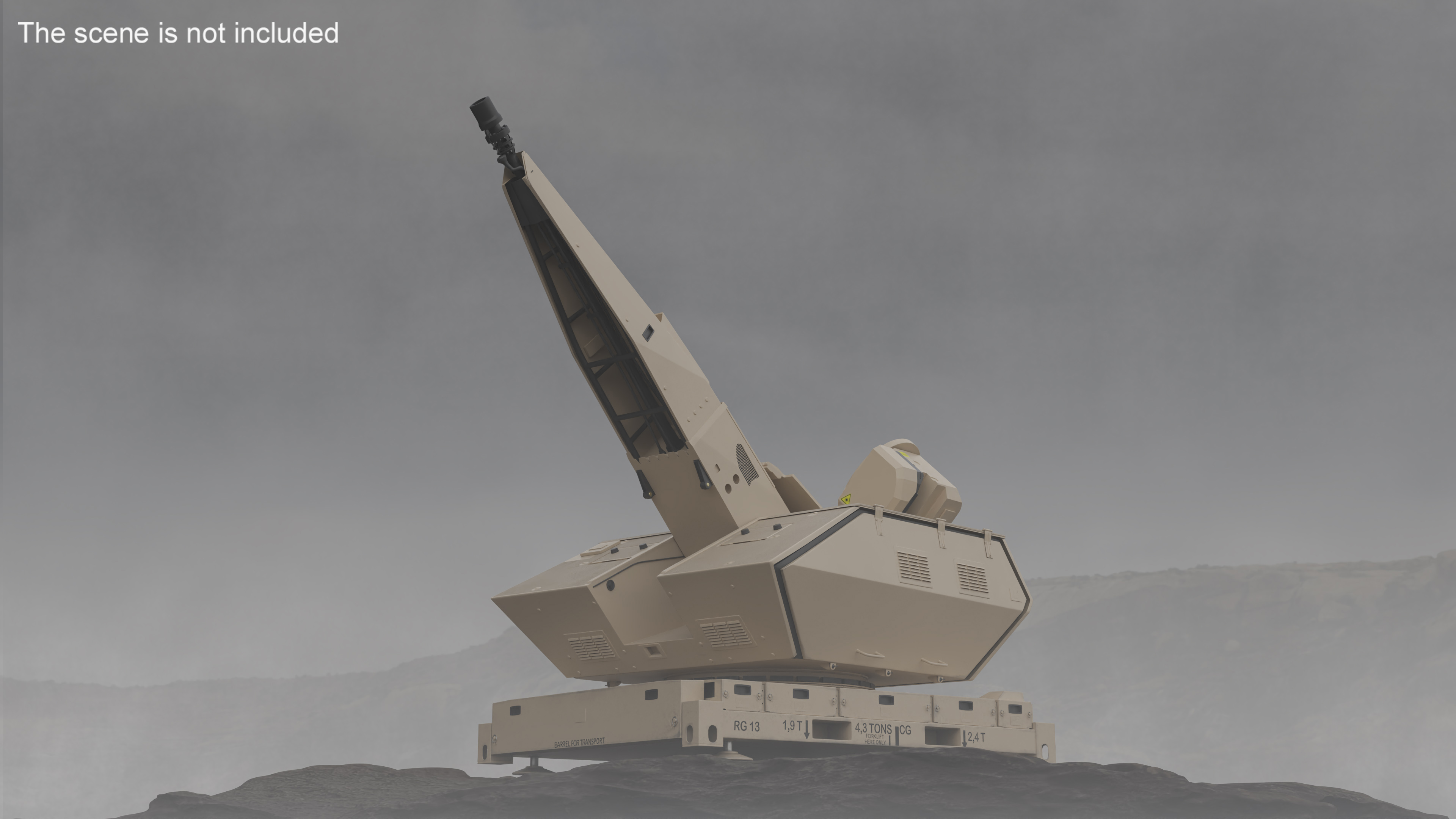 Air Defense System Skynex Sand Color Rigged for Maya 3D