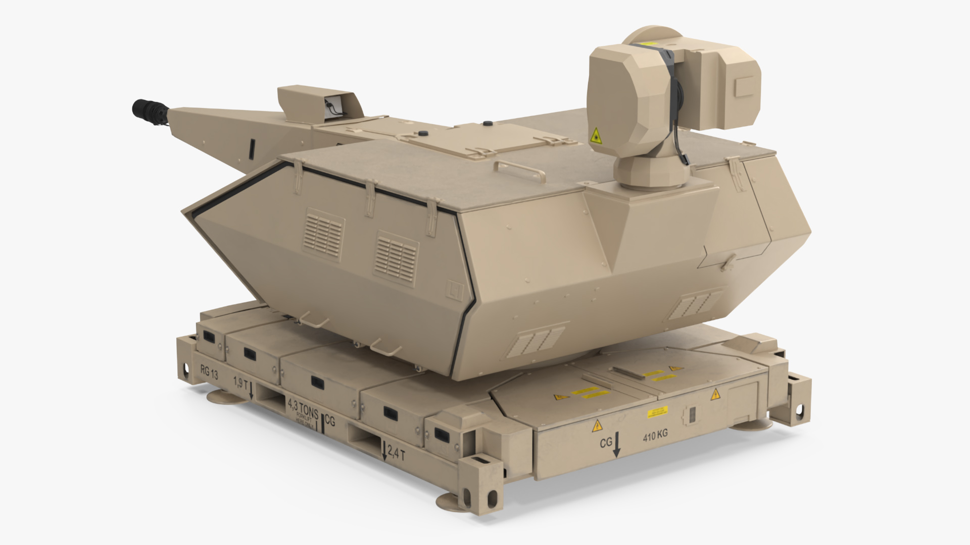 Air Defense System Skynex Sand Color Rigged for Maya 3D