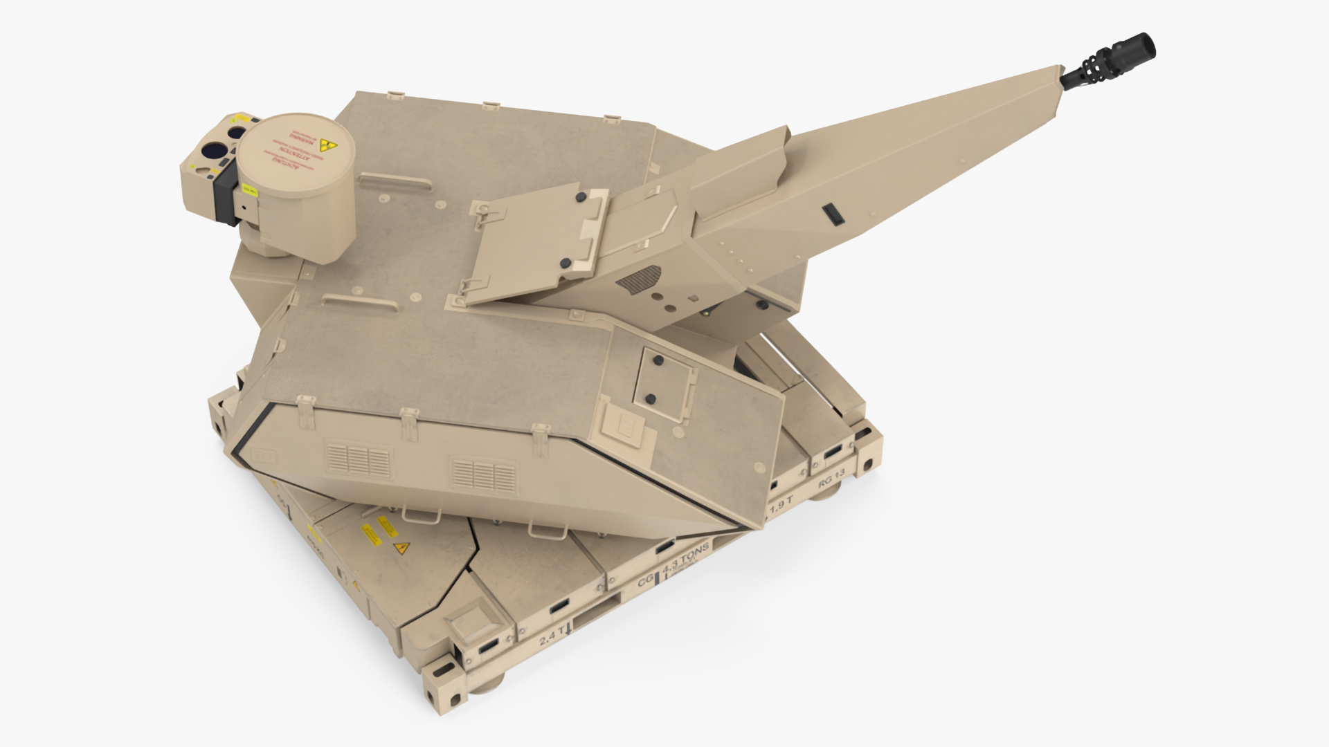 Air Defense System Skynex Sand Color Rigged for Maya 3D