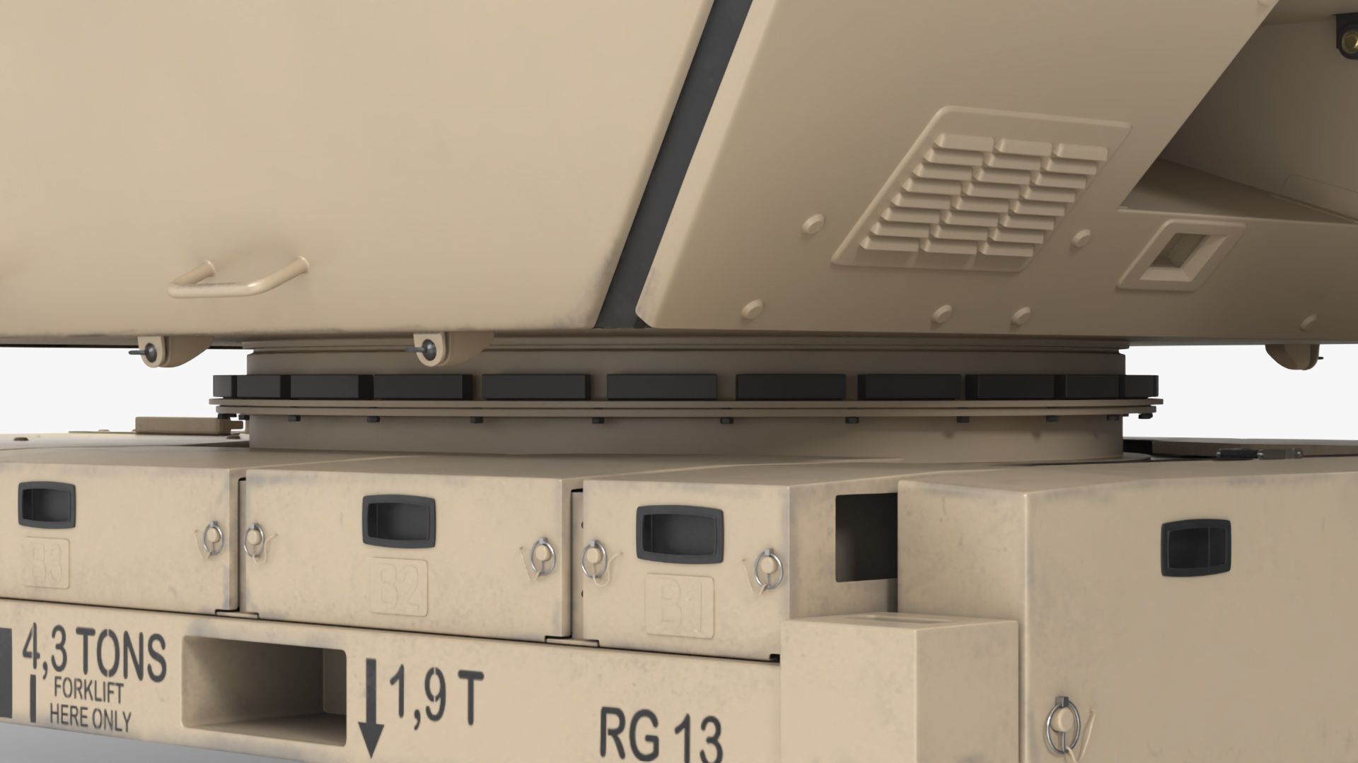 Air Defense System Skynex Sand Color Rigged for Maya 3D