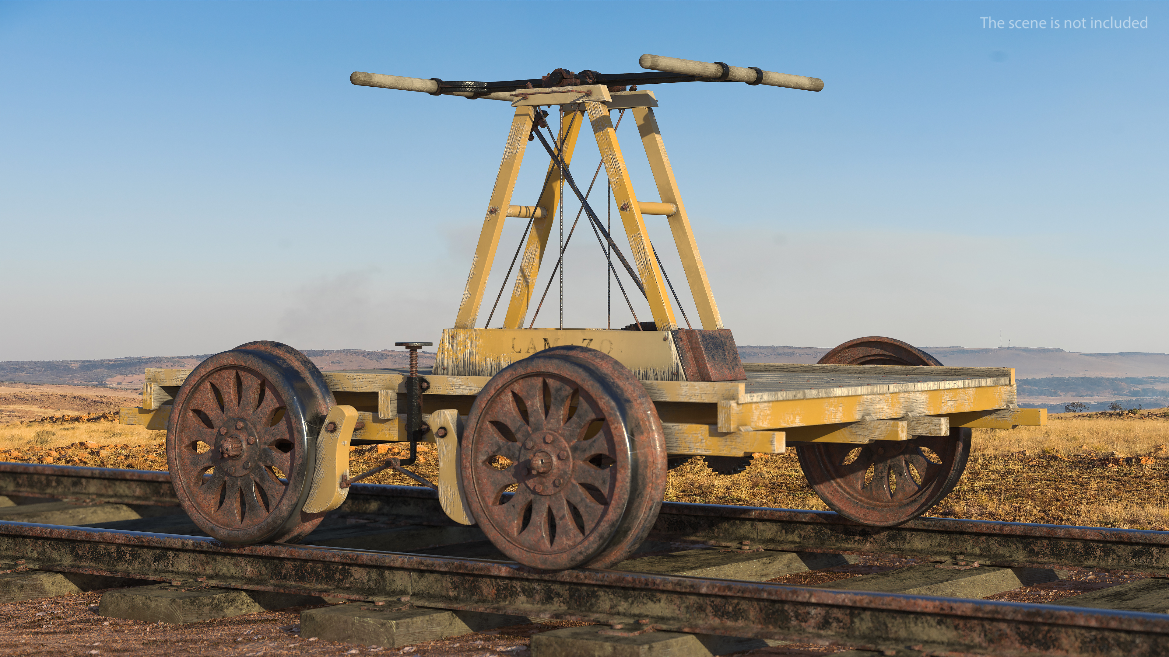 3D Kalamazoo Vintage Railway Handcar model