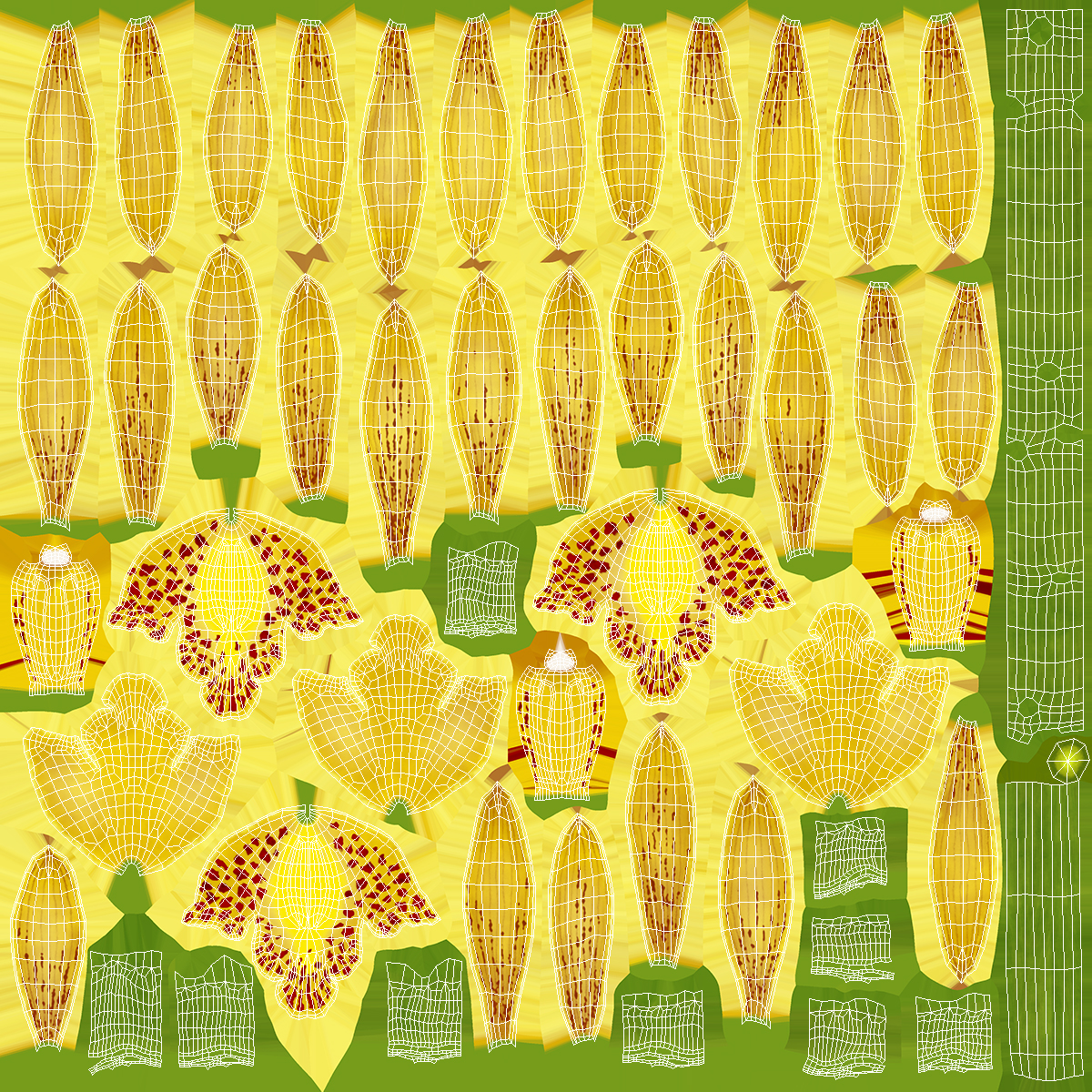 Yellow Orchid Pot 3D