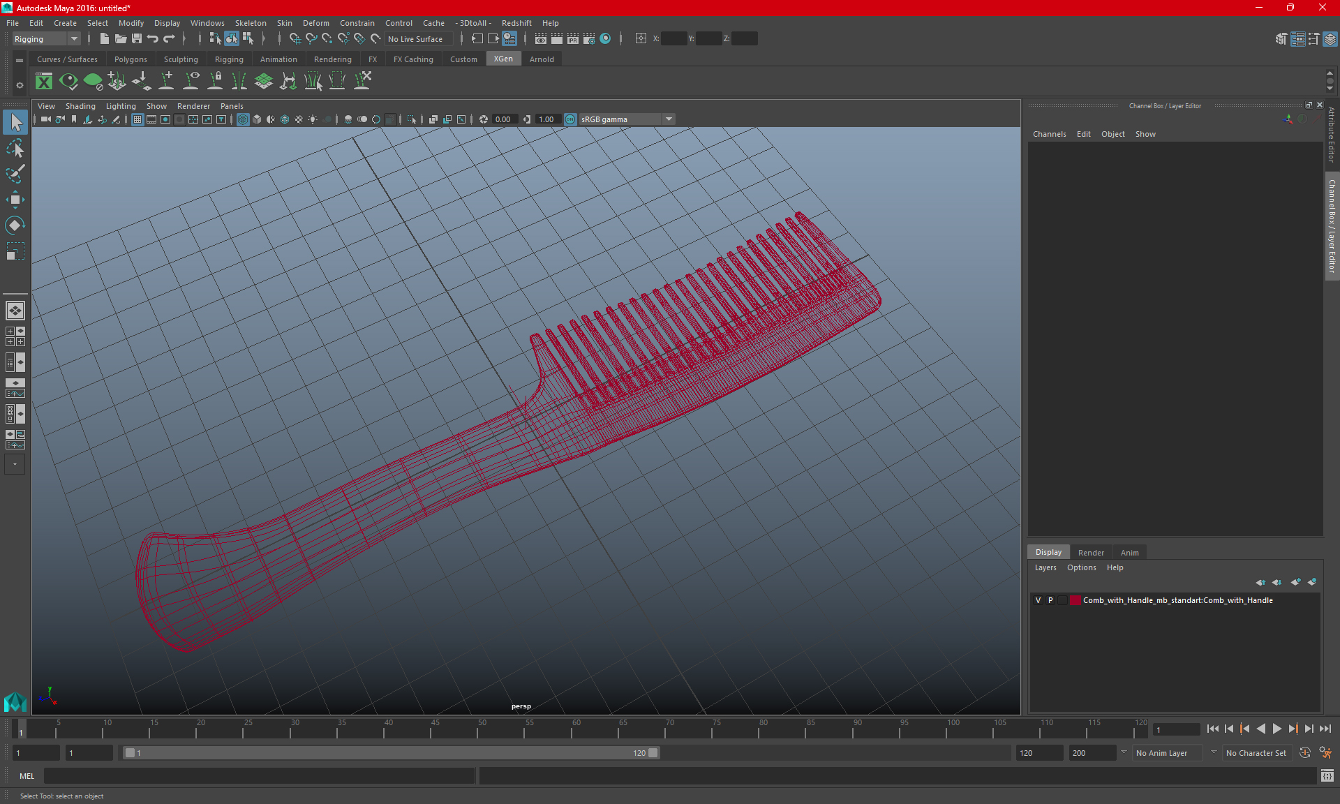 3D Comb with Handle