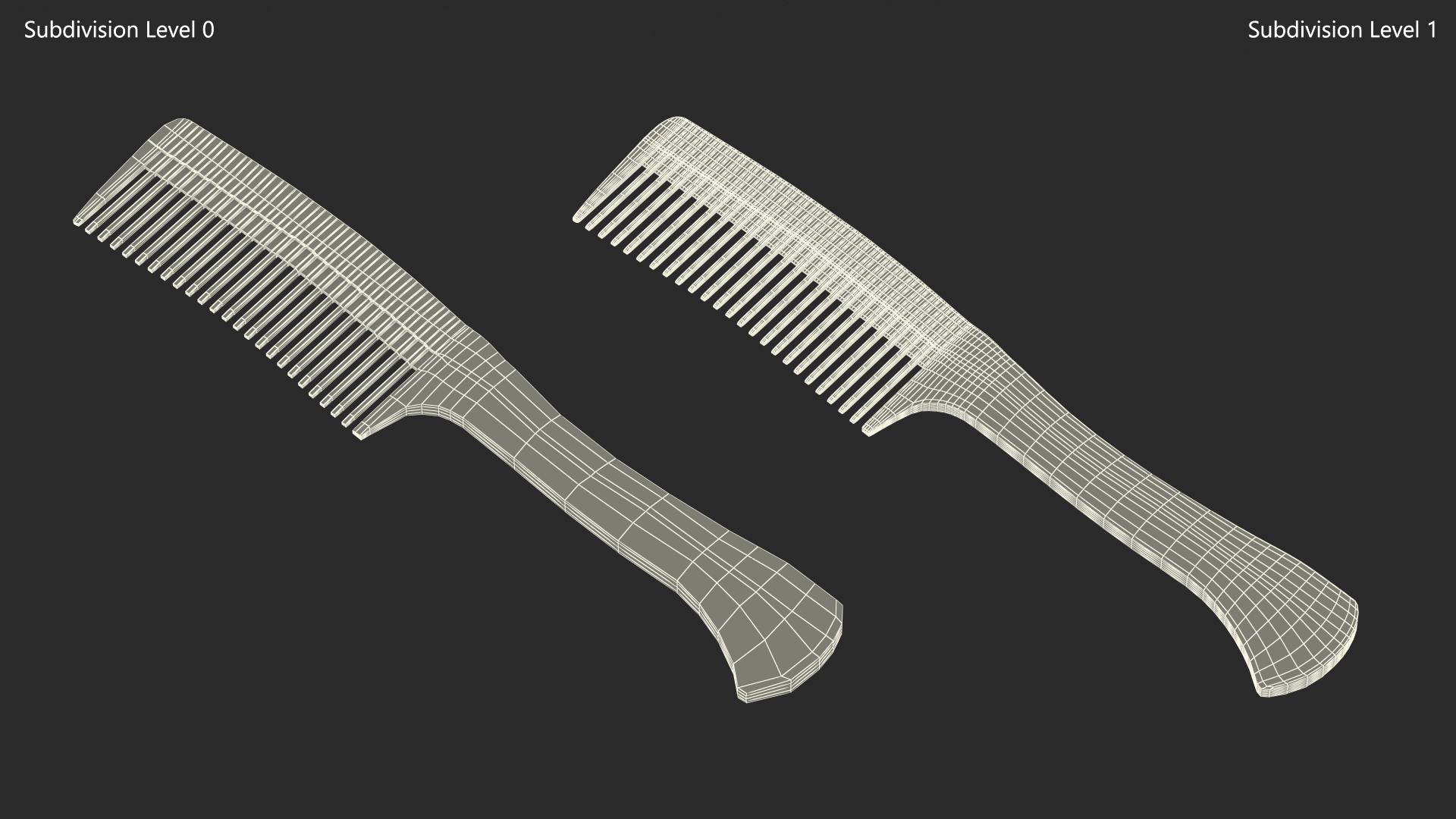 3D Comb with Handle