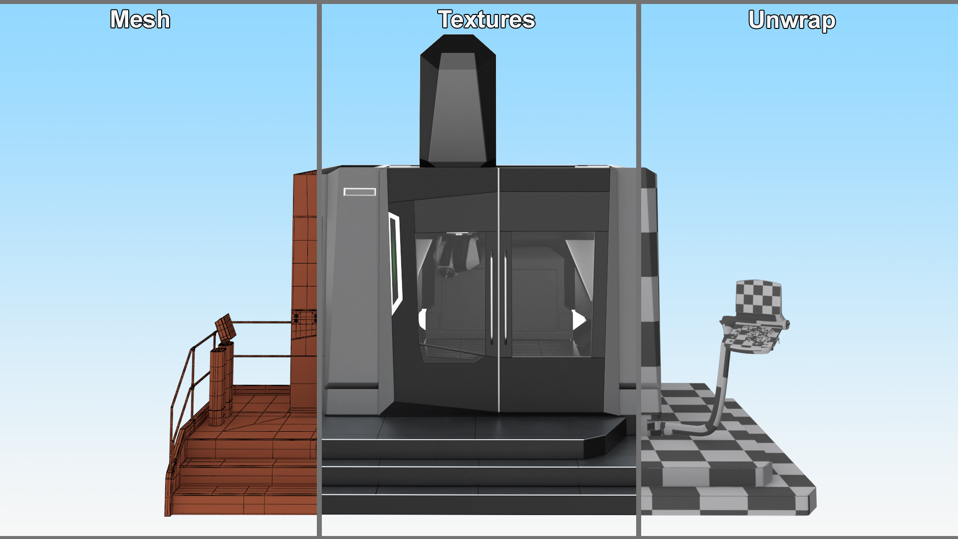 Industrial Gantry CNC Machine 3D model