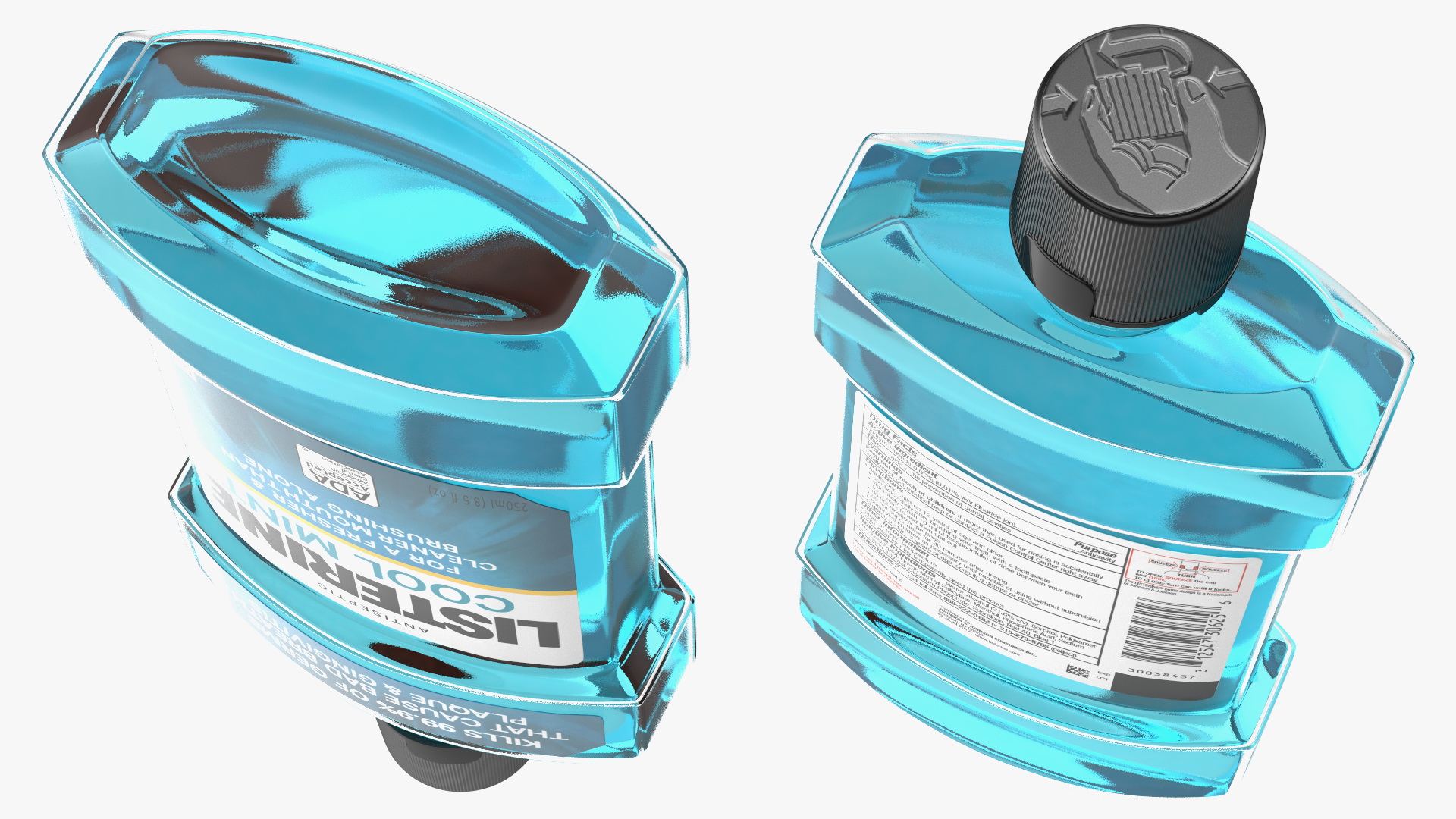 3D Listerine Cool Mint Antiseptic Mouthwash 250ml
