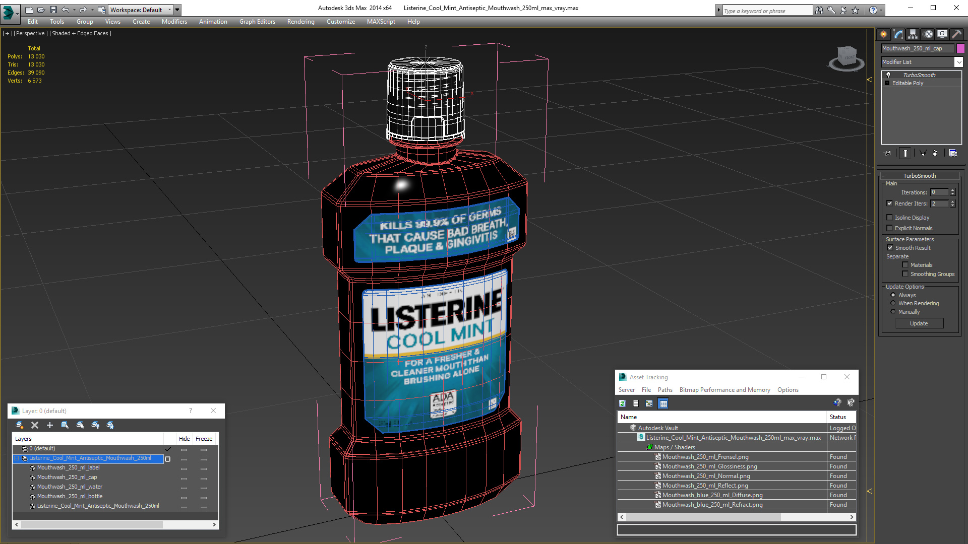 3D Listerine Cool Mint Antiseptic Mouthwash 250ml