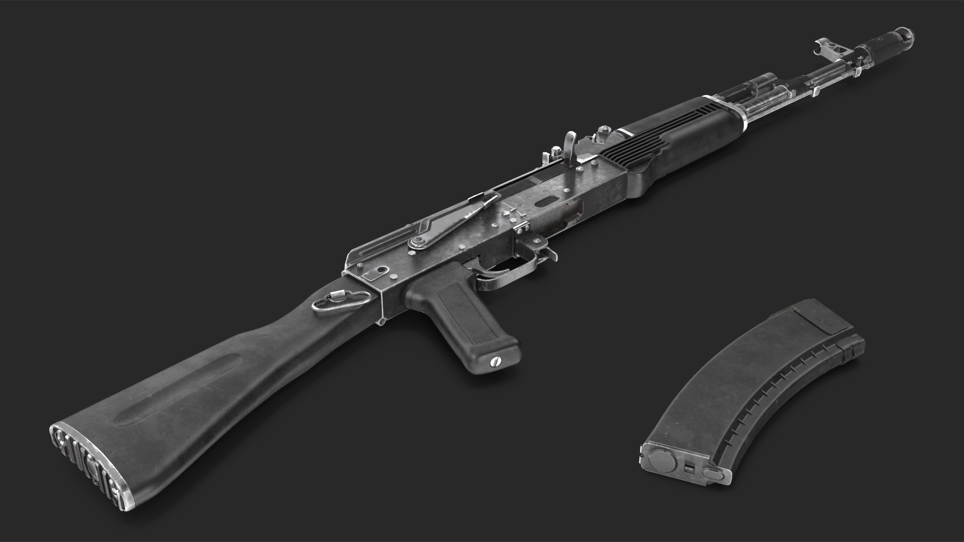 3D model Assault Rifle AK-74M