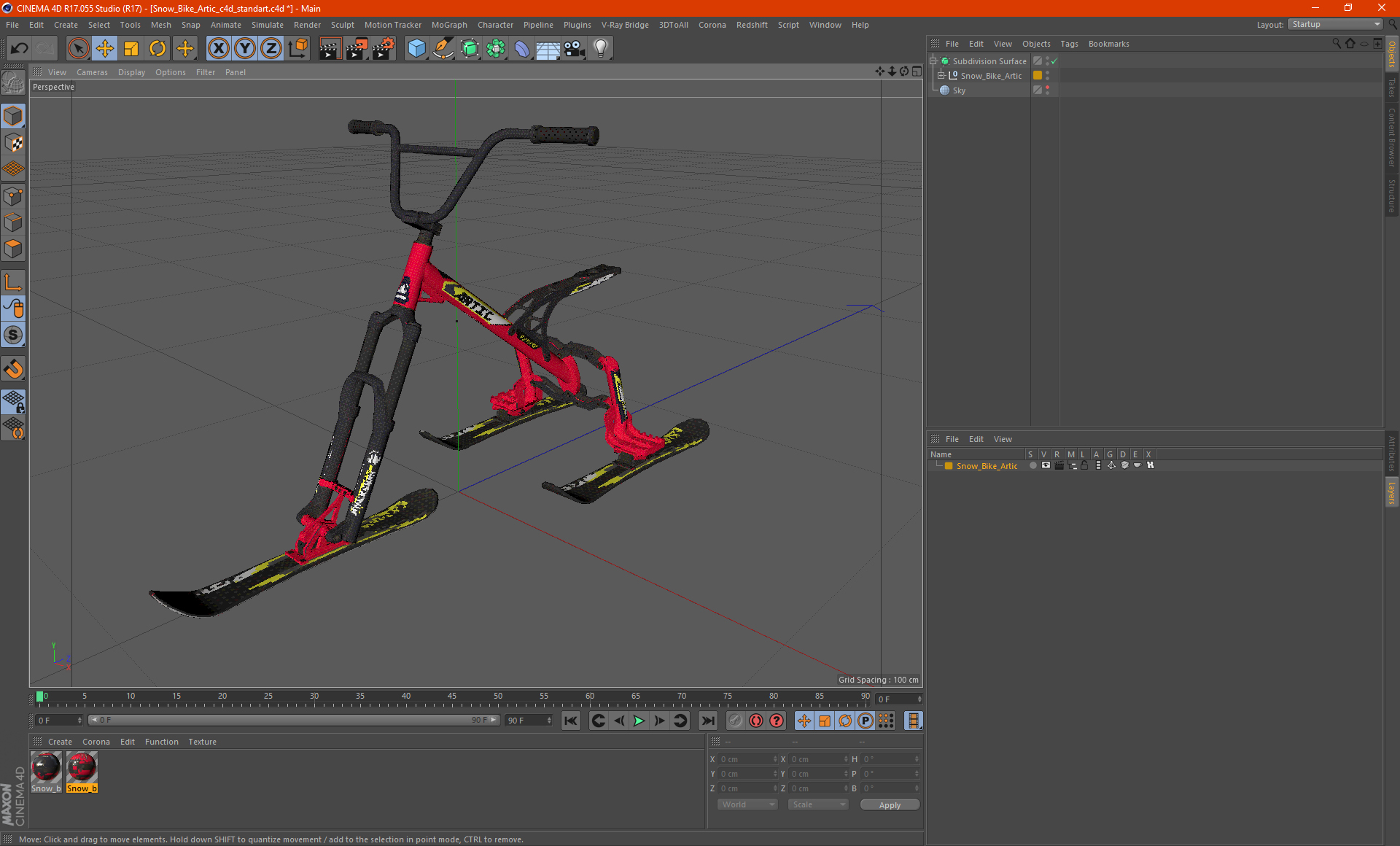 3D model Snow Bike Artic