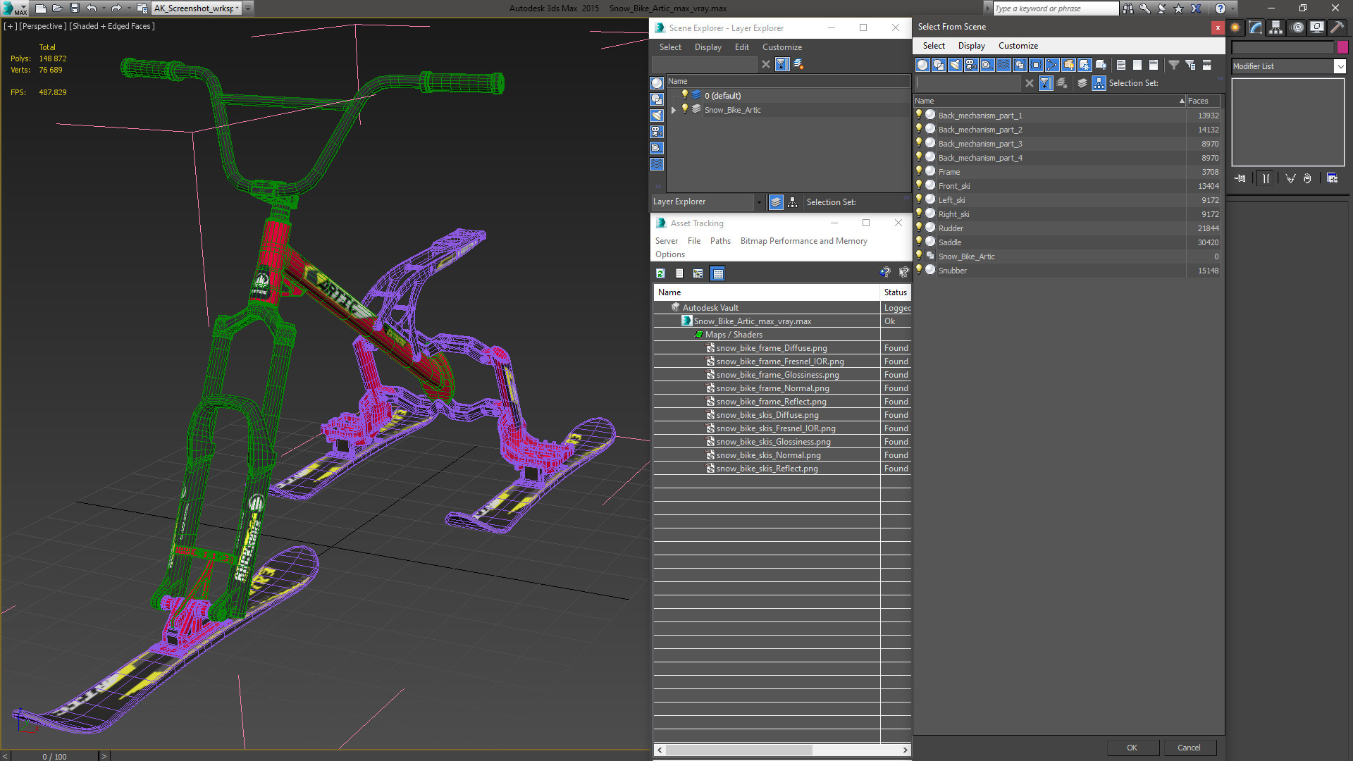 3D model Snow Bike Artic