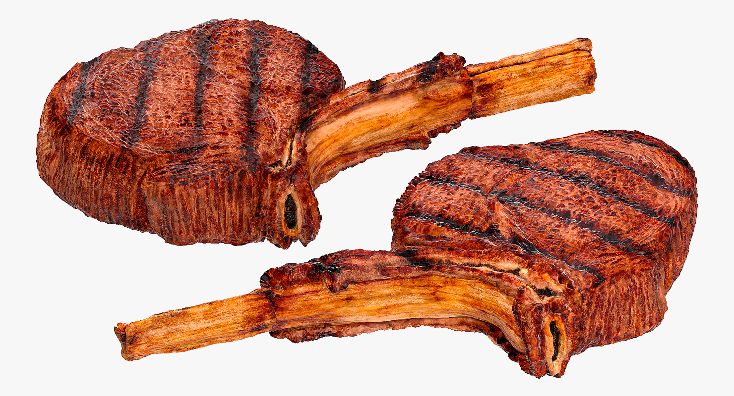 3D BBQ Tomahawk Steak model