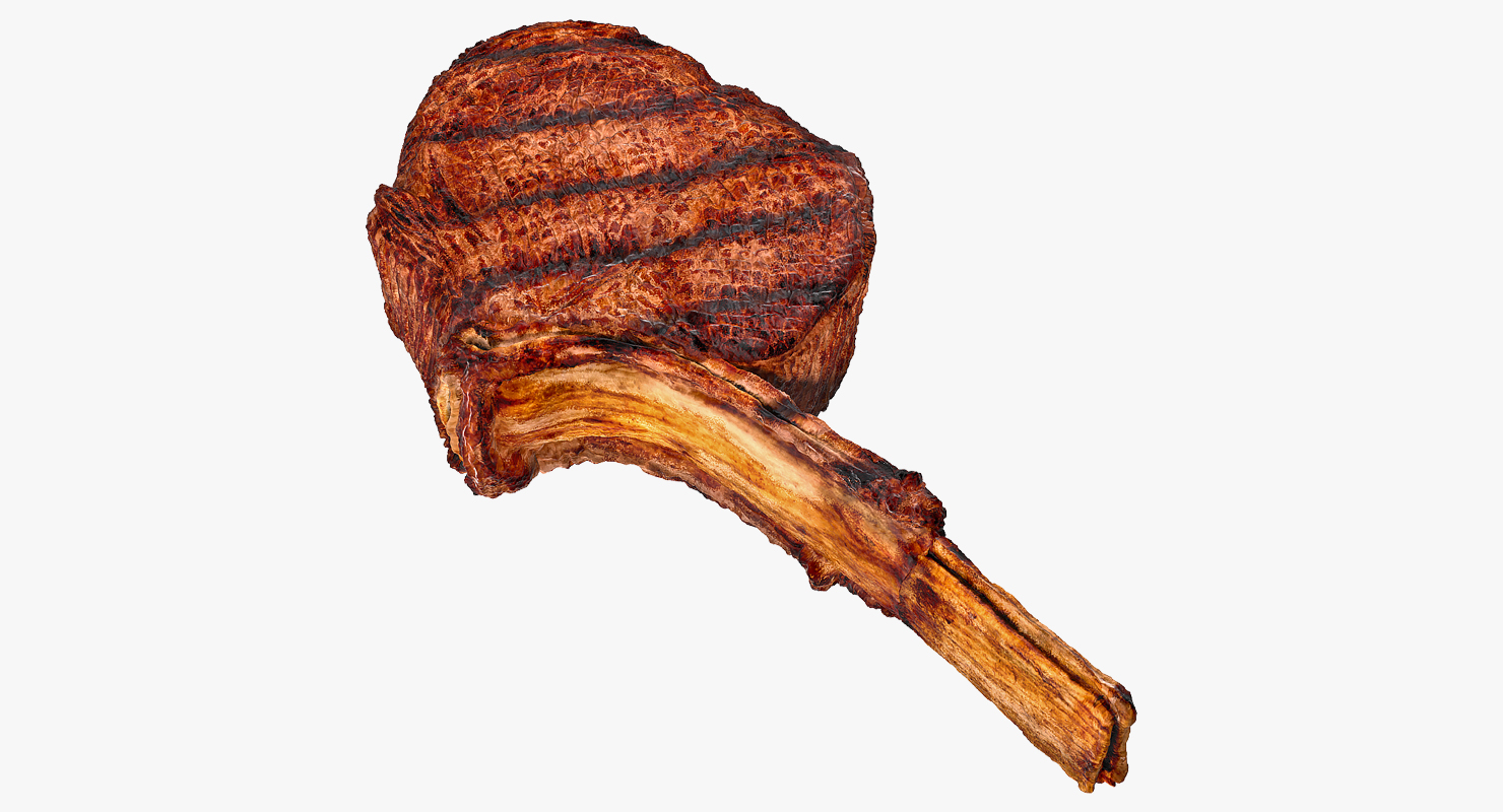 3D BBQ Tomahawk Steak model