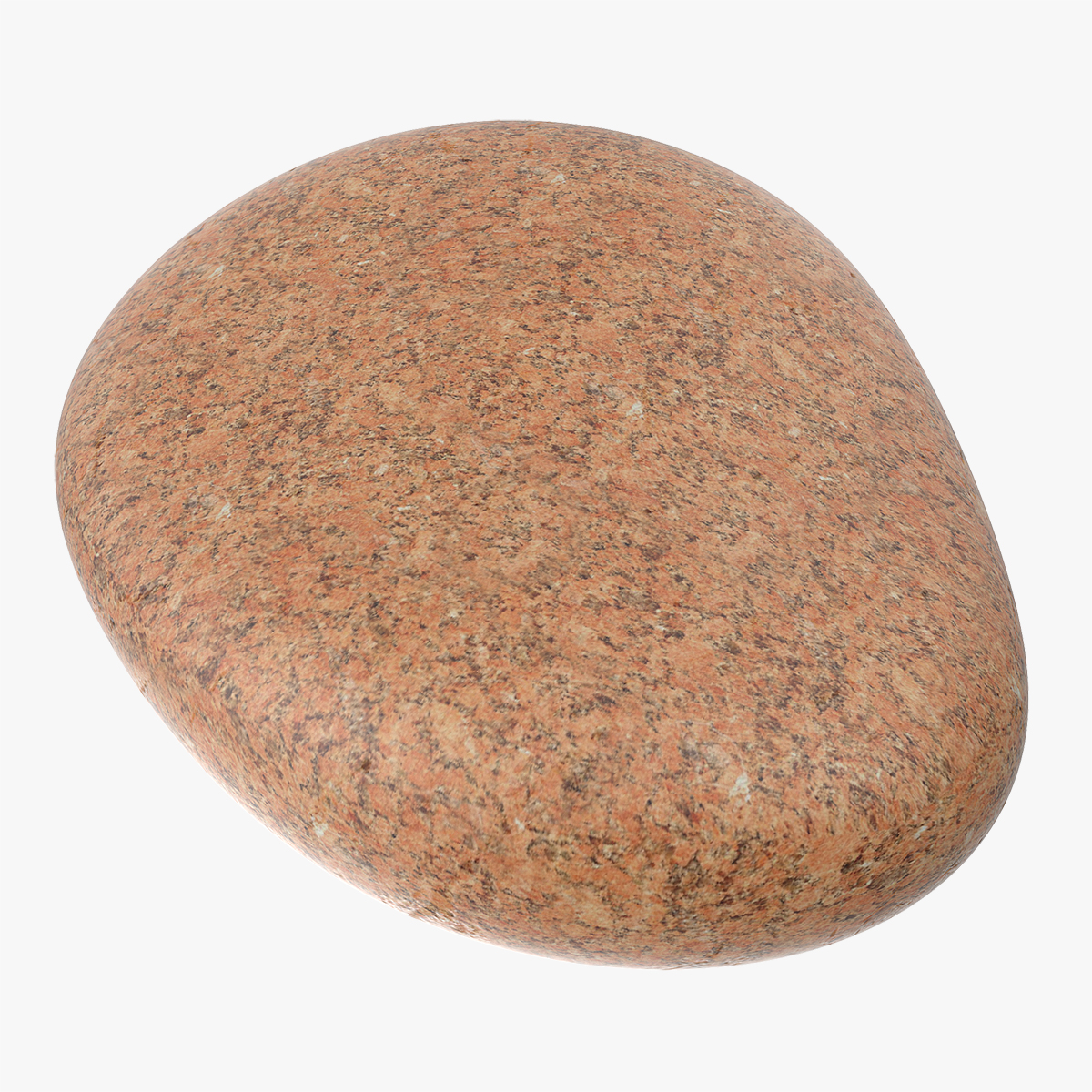 Red Granite Round Stone 3D Model
