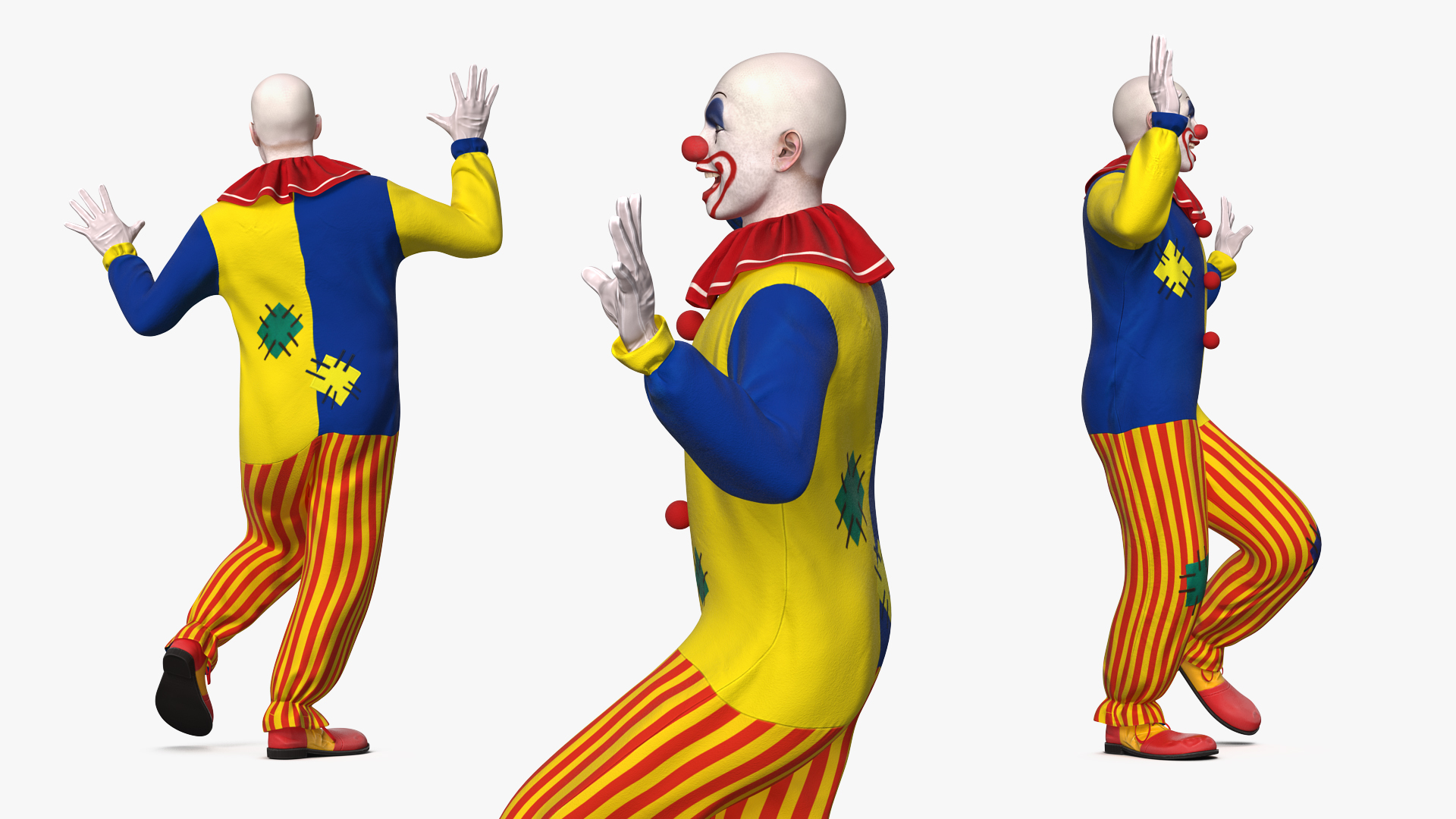 Bald Clown Rigged 3D