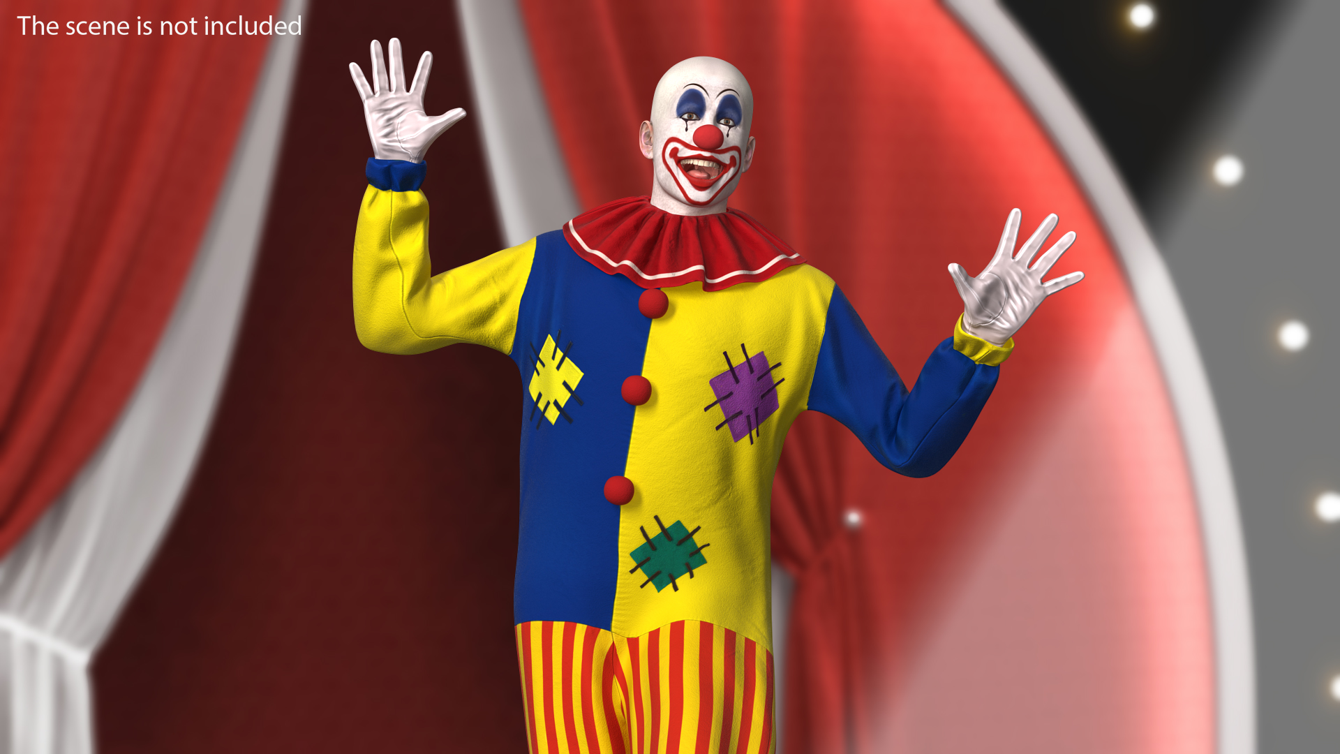 Bald Clown Rigged 3D
