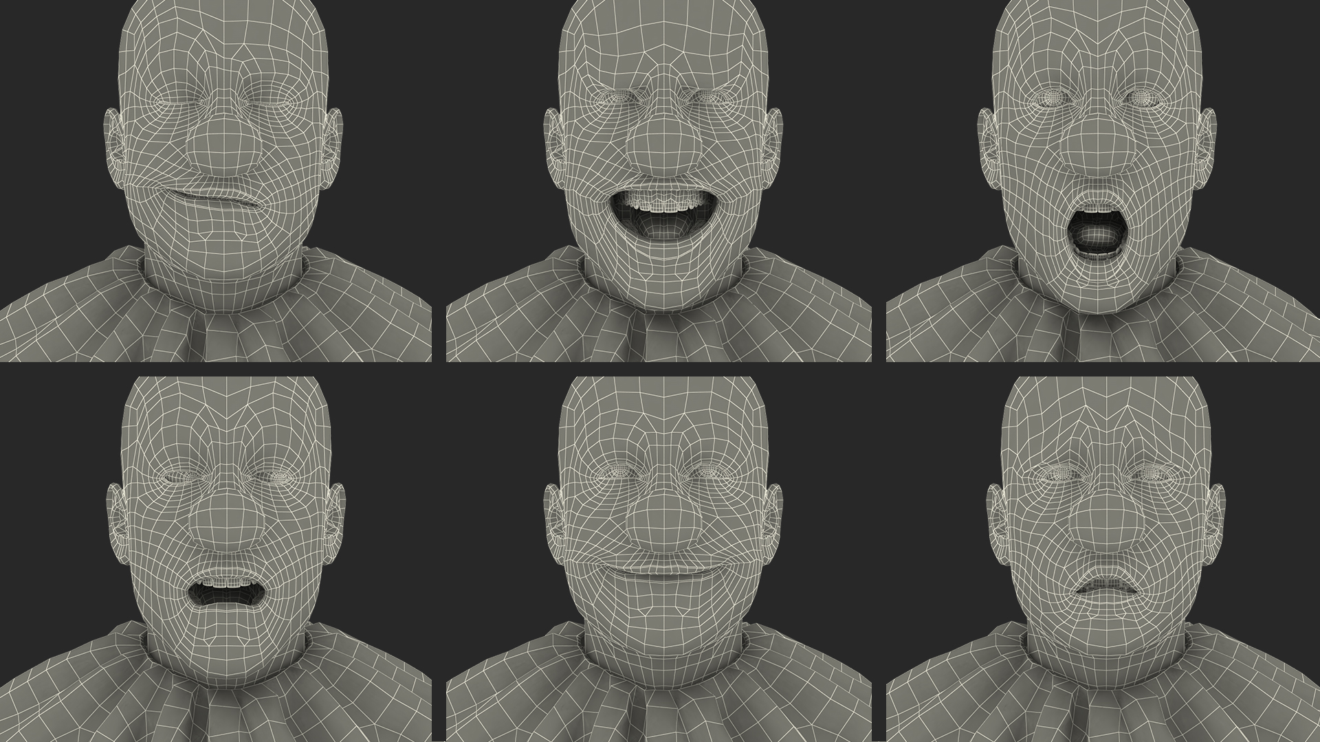 Bald Clown Rigged 3D