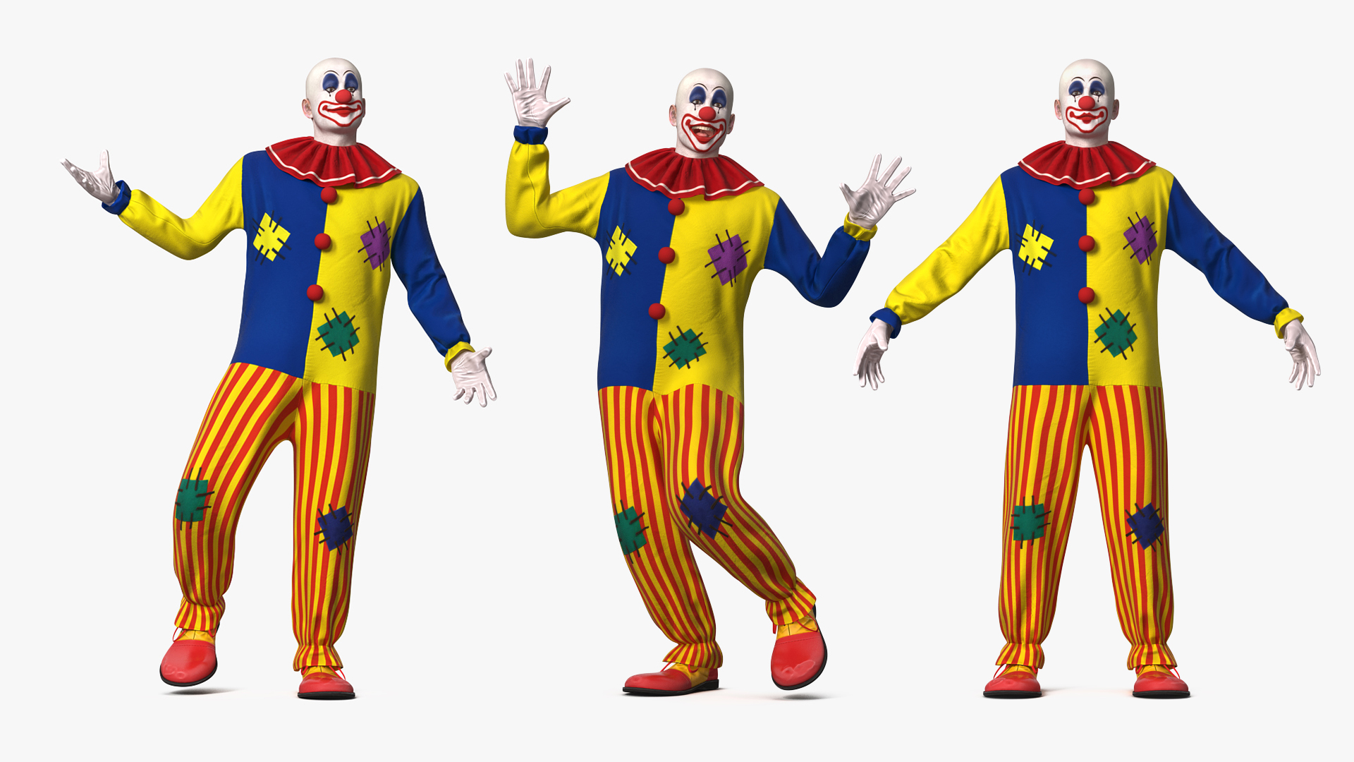 Bald Clown Rigged 3D