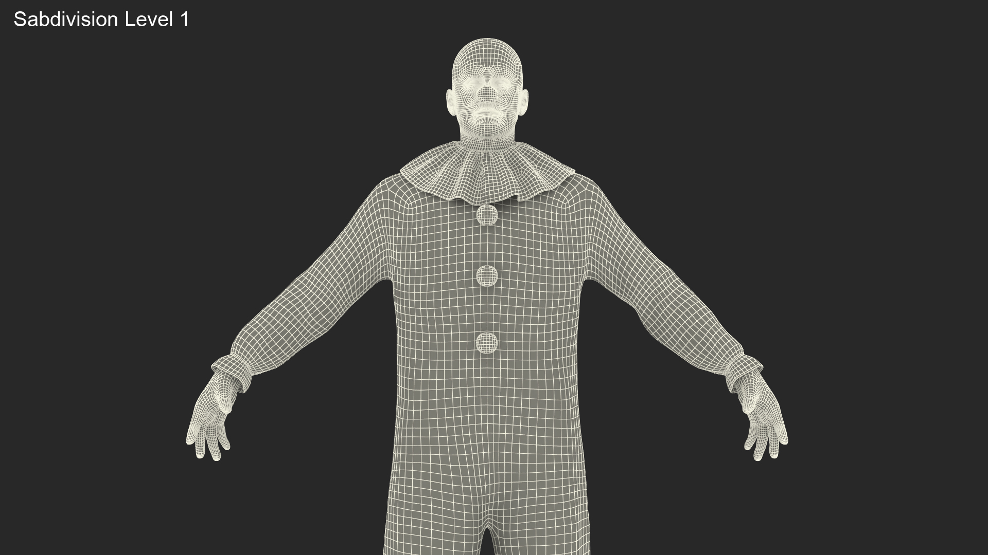 Bald Clown Rigged 3D