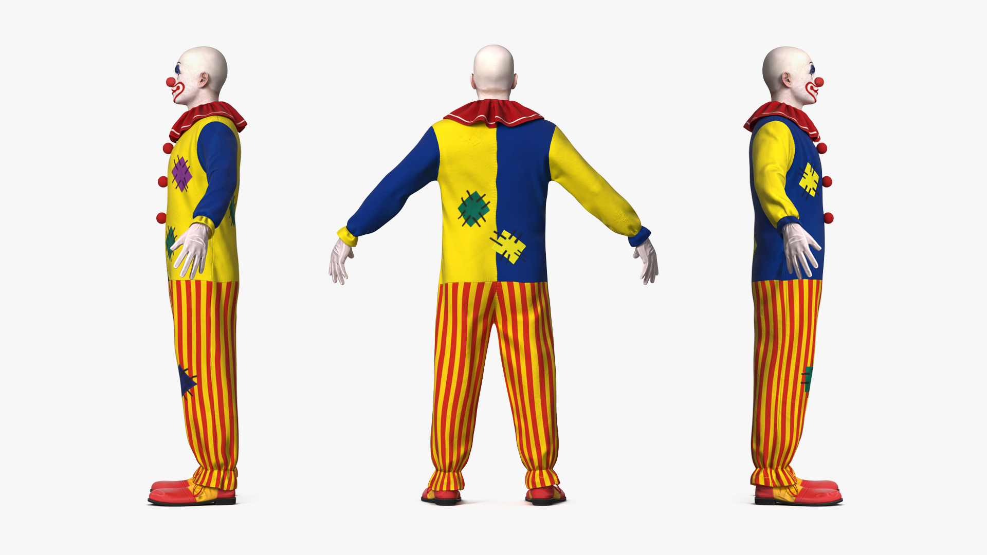 Bald Clown Rigged 3D