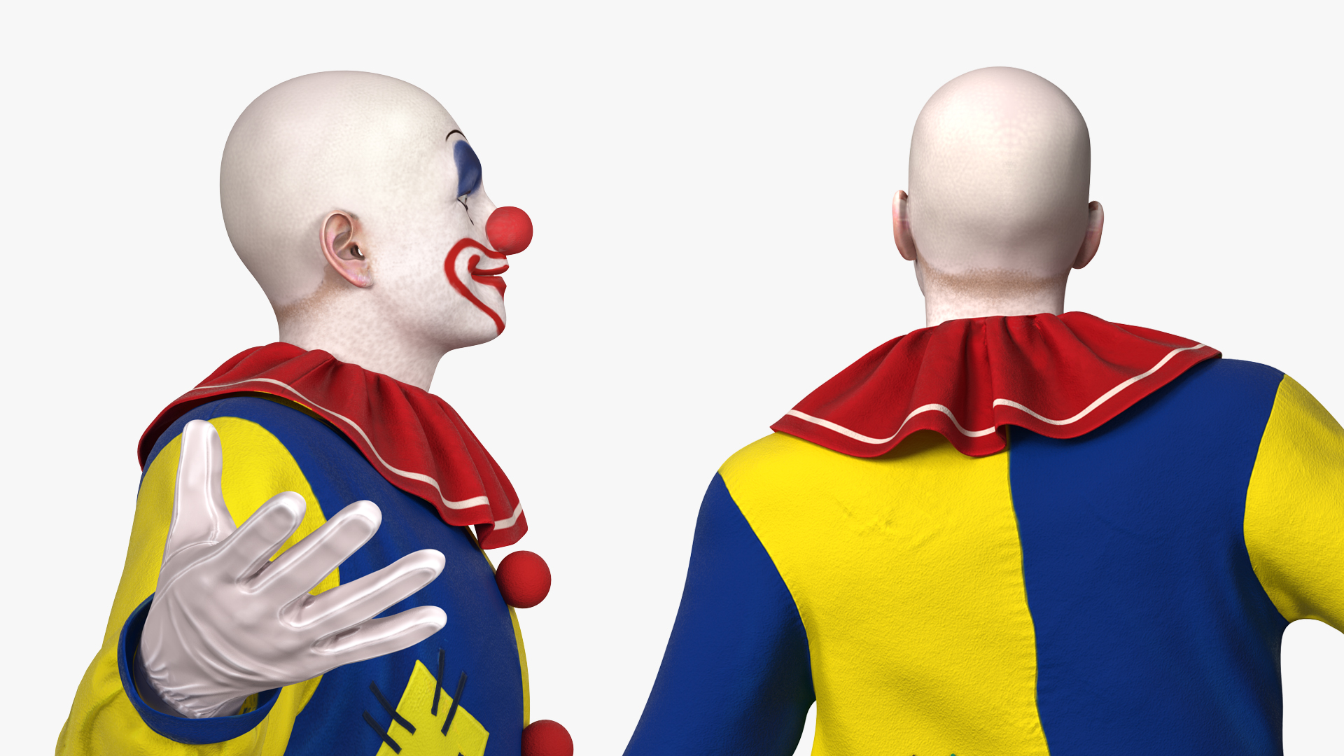 Bald Clown Rigged 3D