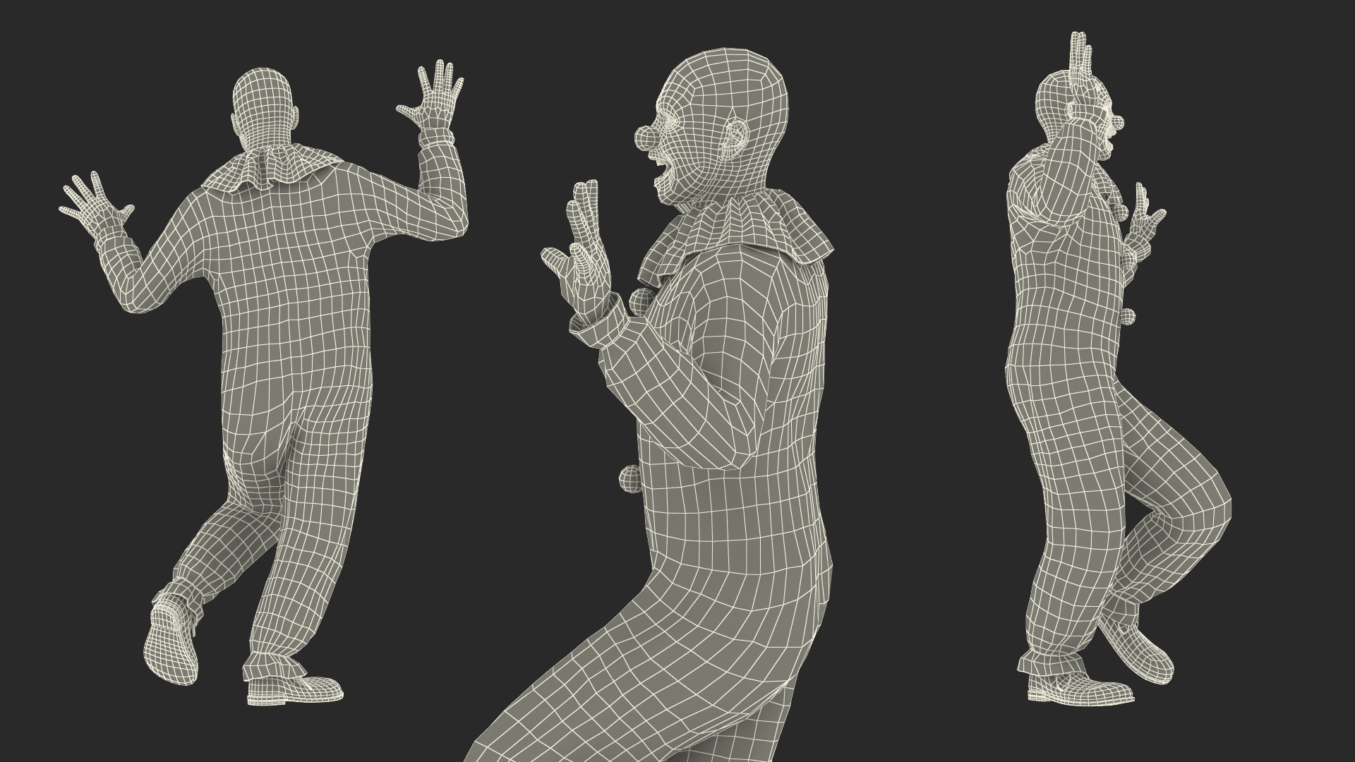 Bald Clown Rigged 3D