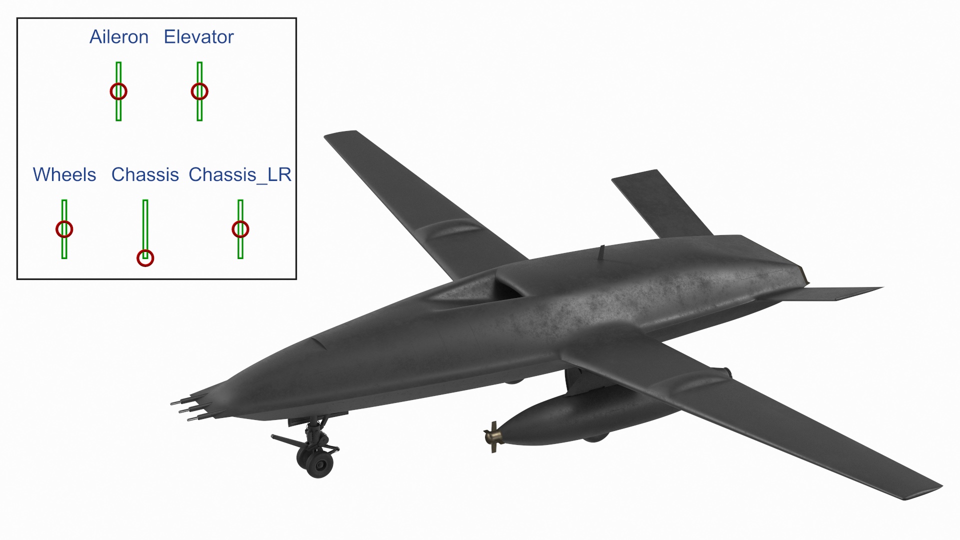 3D Military Drone Rigged