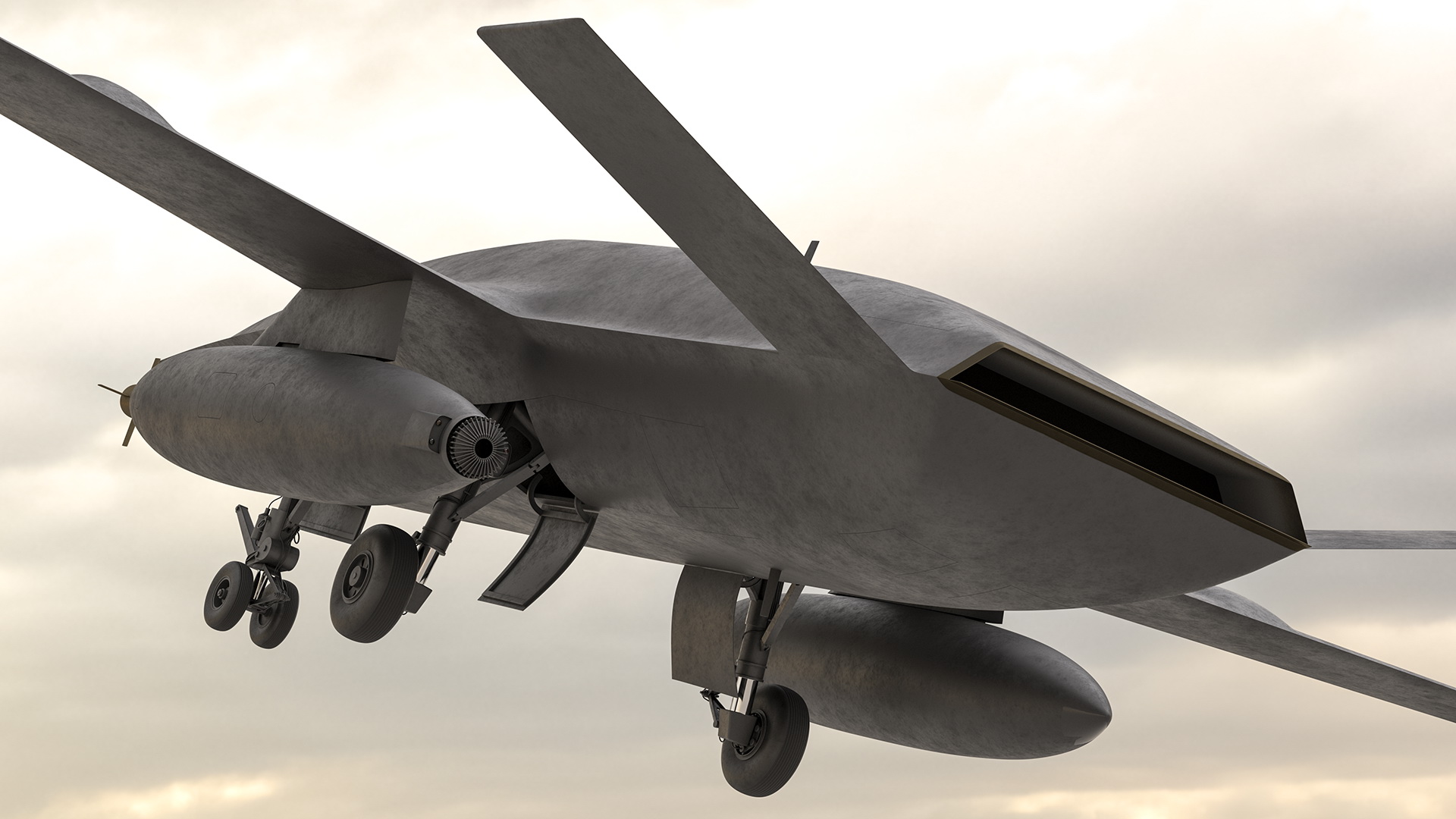 3D Military Drone Rigged
