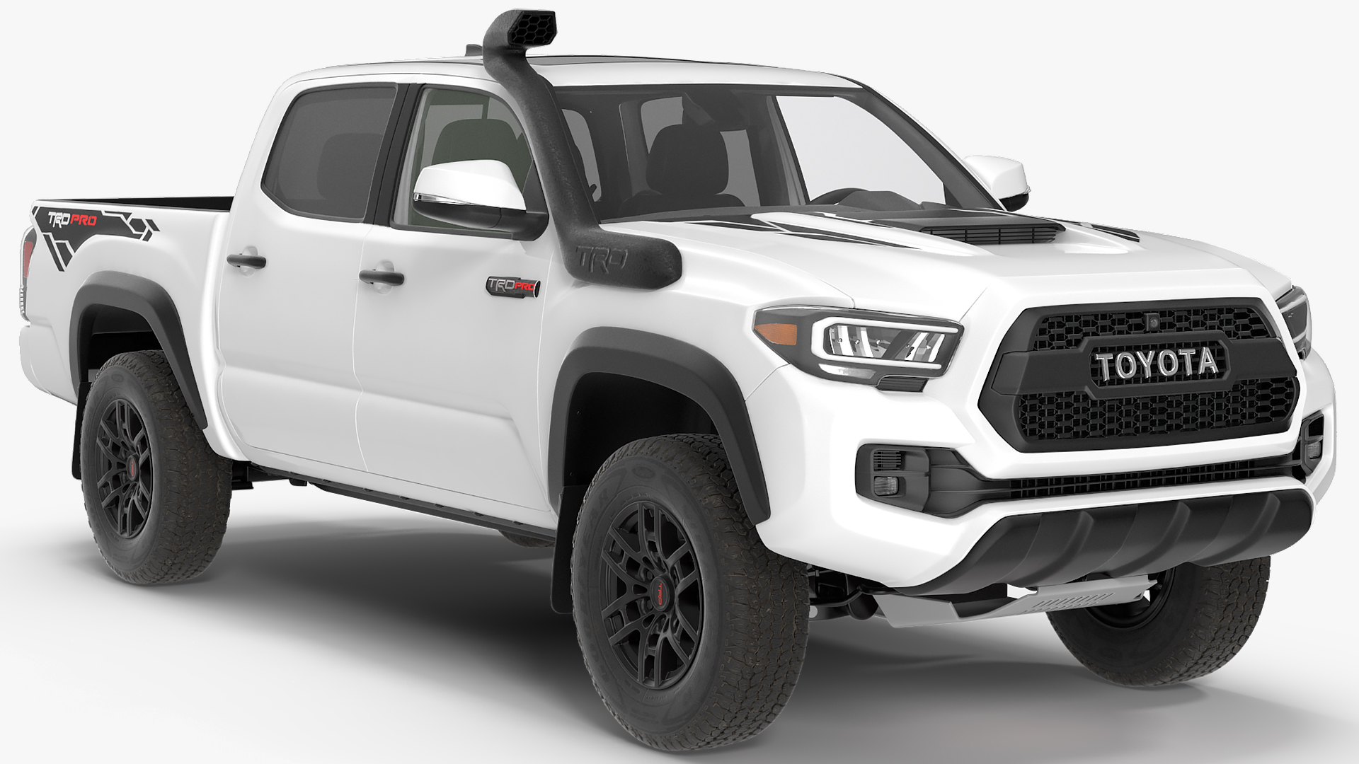 3D Toyota Tacoma TRD Pro Super White 2021 model
