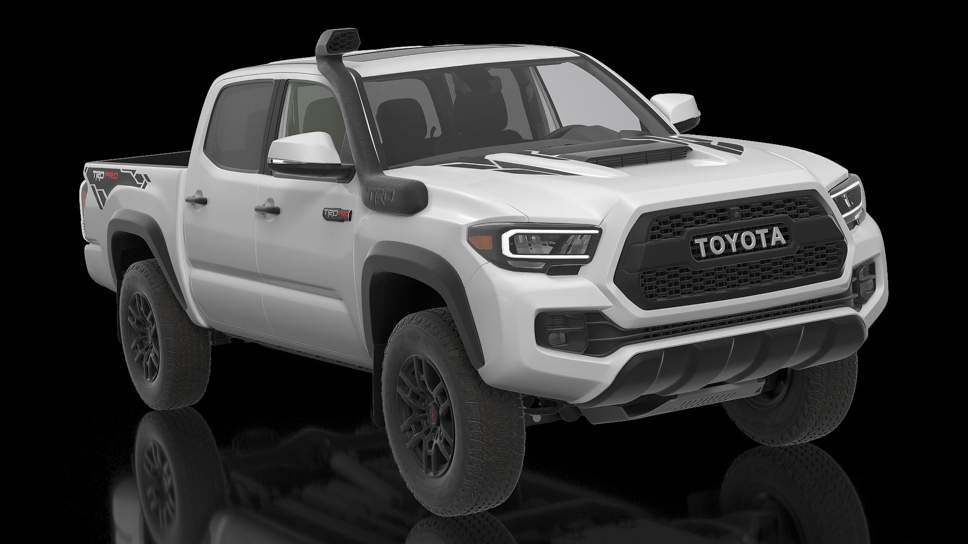 3D Toyota Tacoma TRD Pro Super White 2021 model