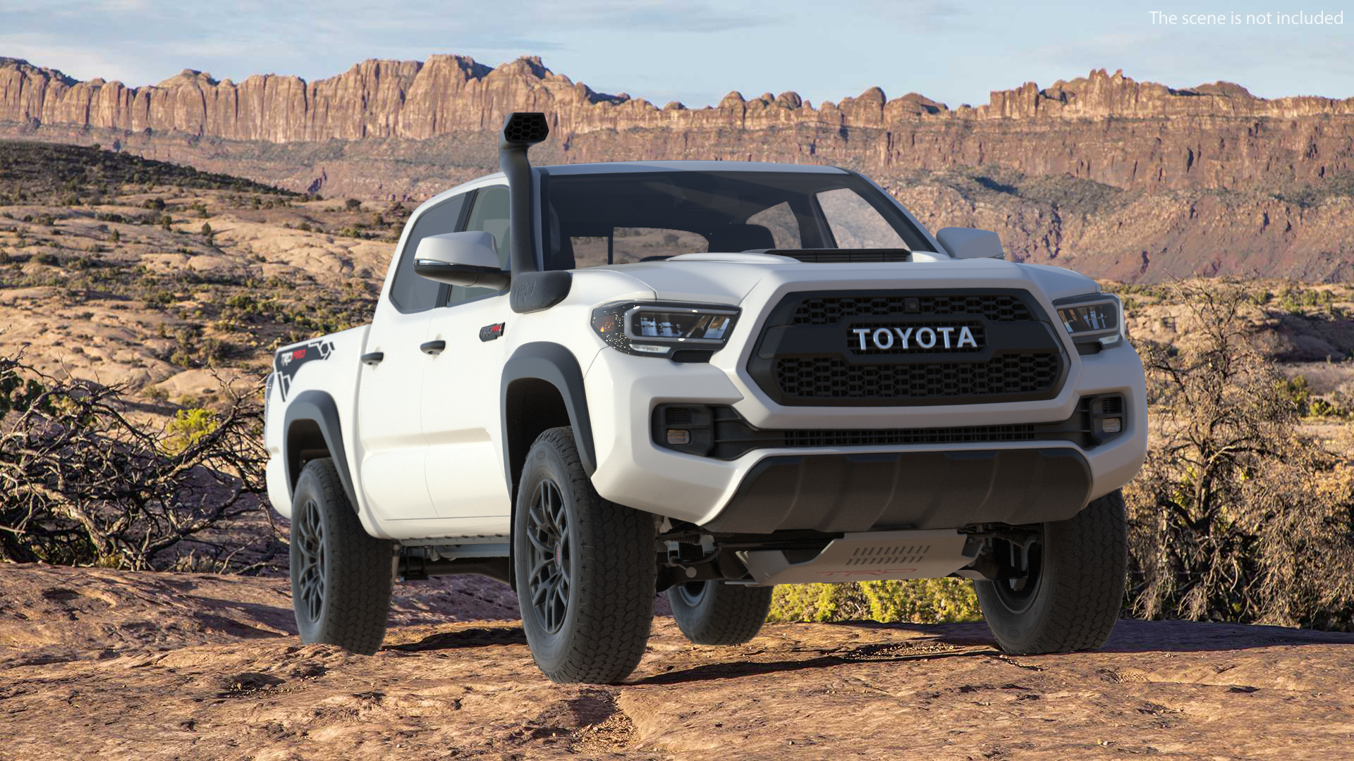 3D Toyota Tacoma TRD Pro Super White 2021 model